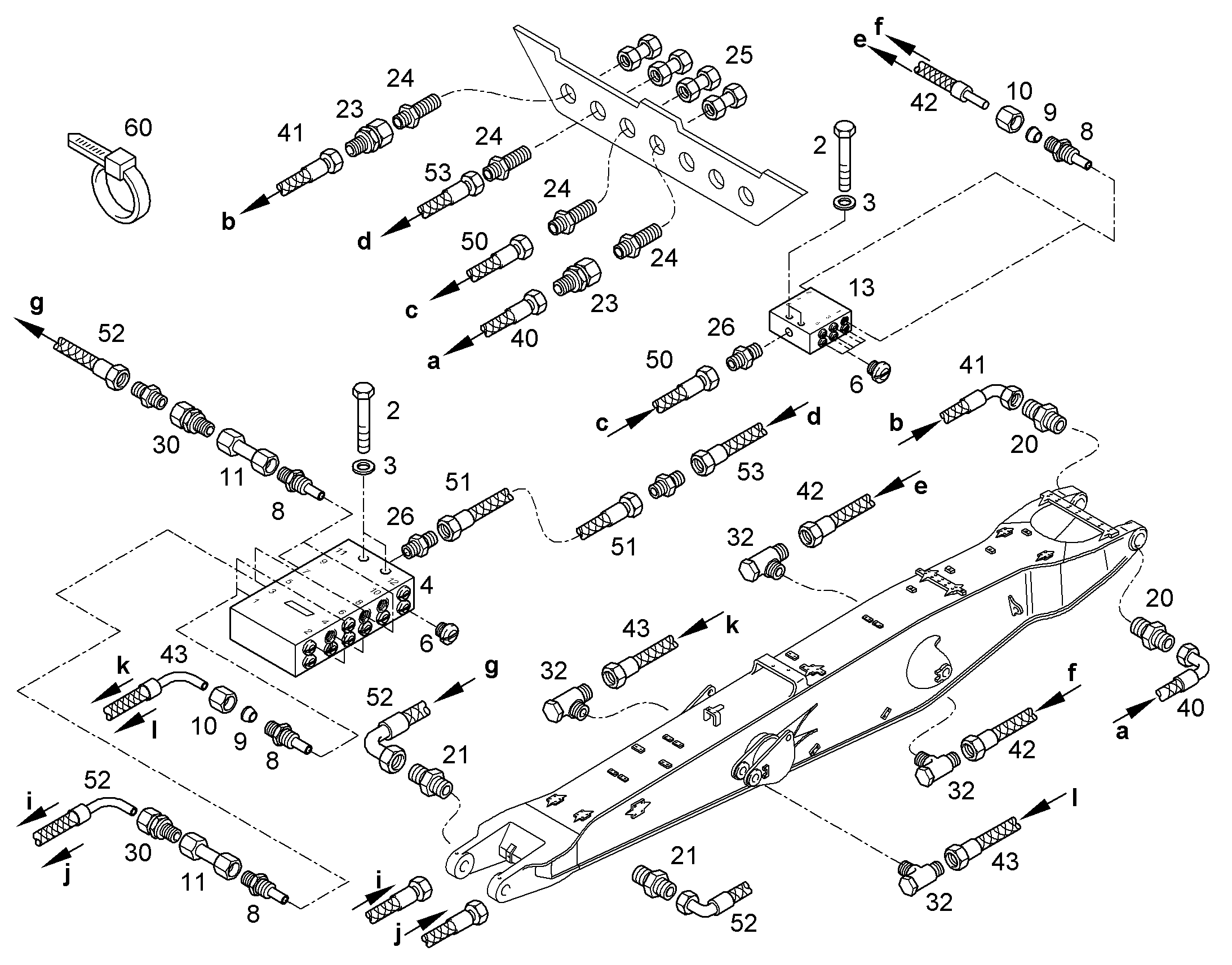 СМАЗОЧНАЯ ЛИНИЯ, КОМПЛЕКТ 9397553 LIEBHERR