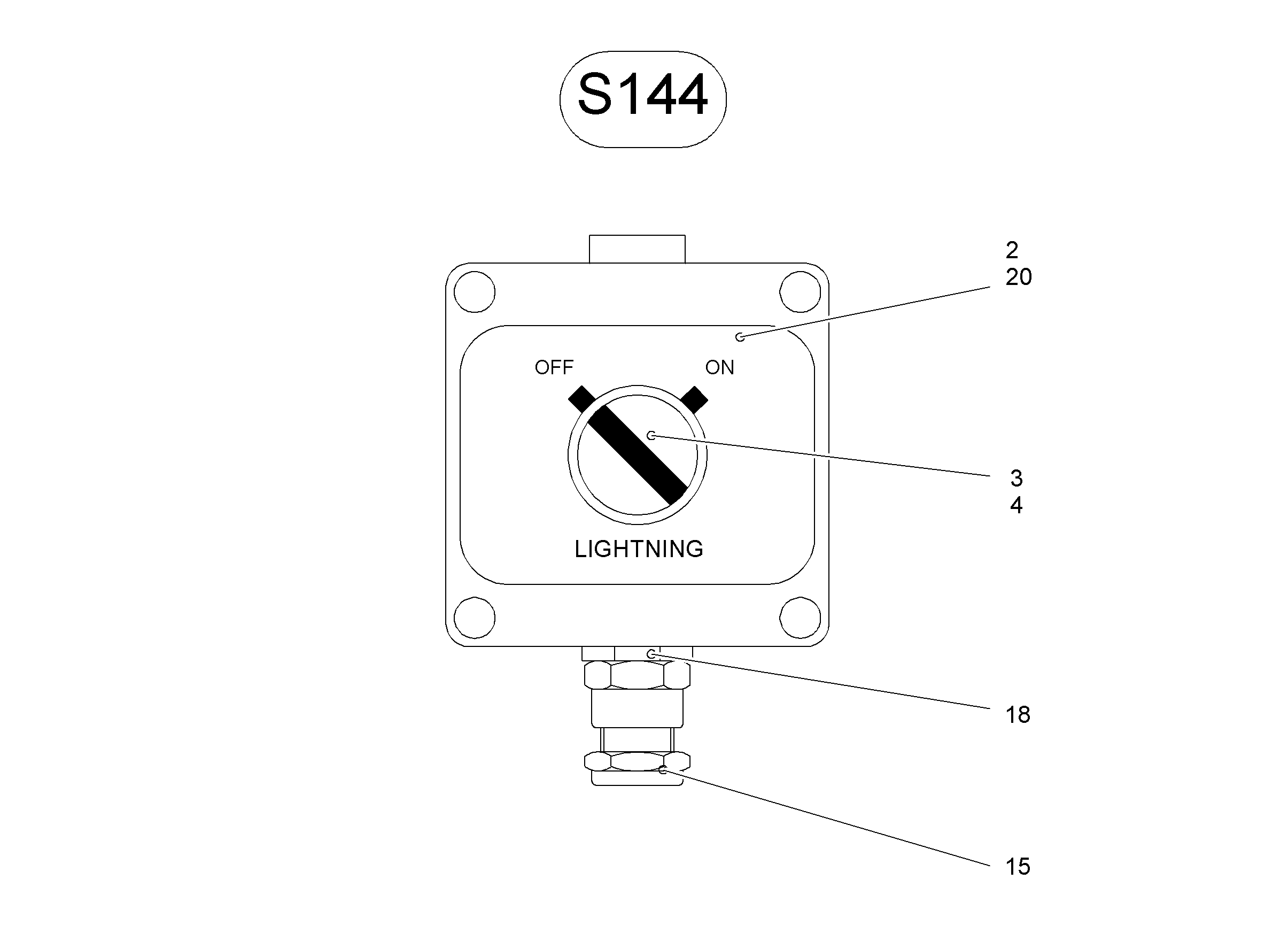 ЭТИКЕТКА LIGHTNING 74mmX54mm 9827816 LIEBHERR