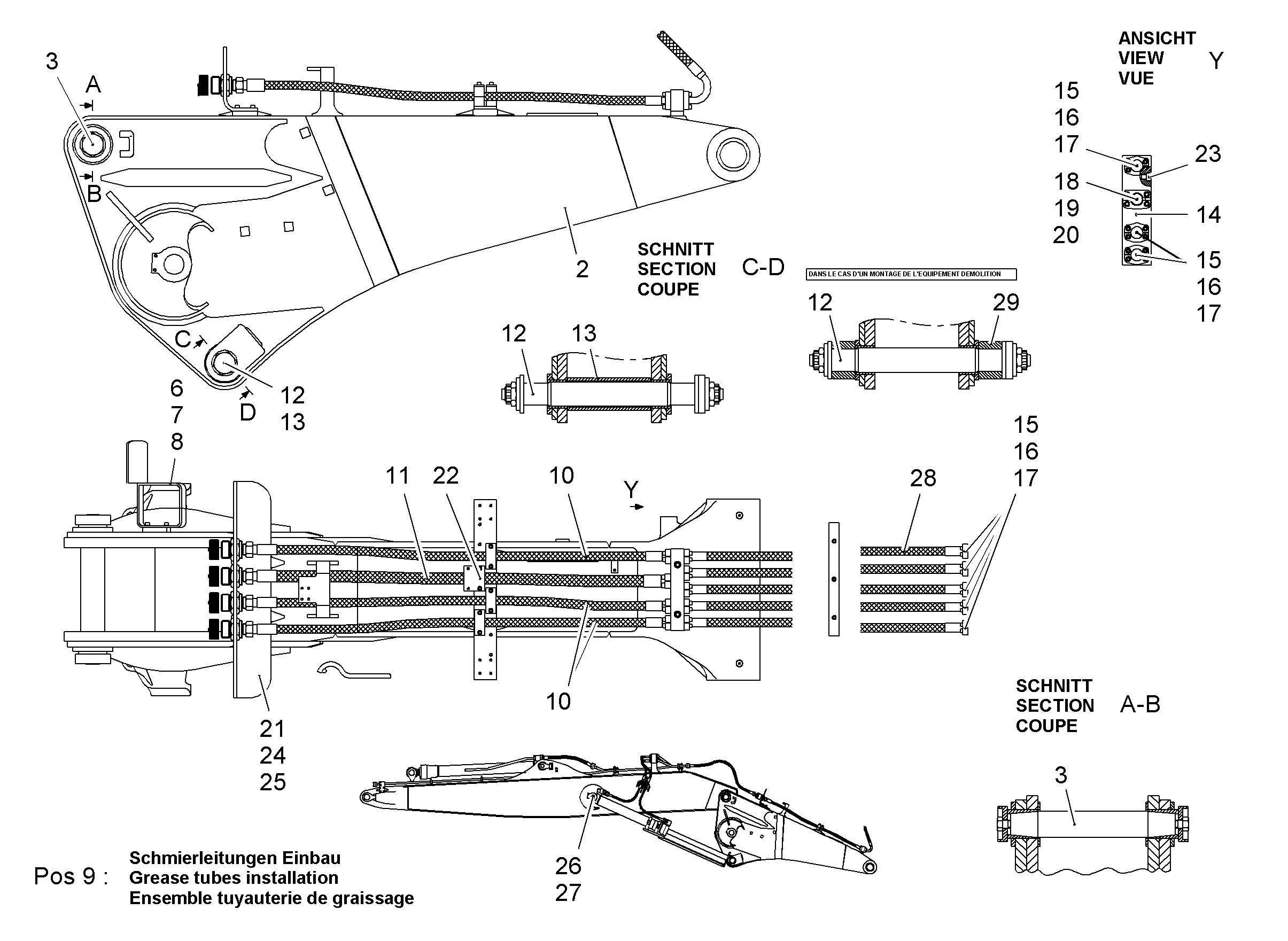 СМАЗОЧНЫЕ ЛИНИИ УСТАНОВКА 9873306 LIEBHERR