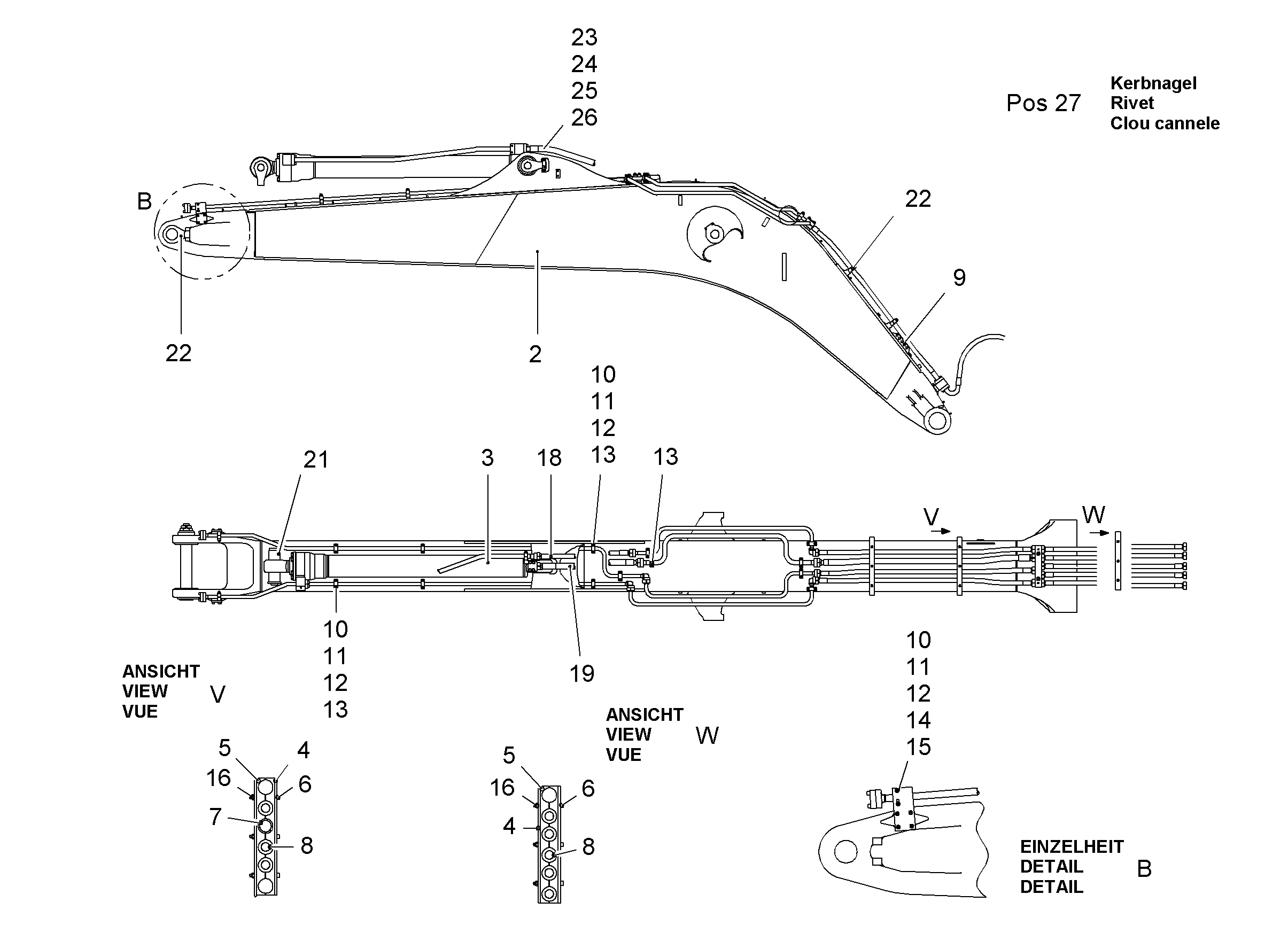 ПРОВОДКА МОНТАЖ AHS 9838772 LIEBHERR