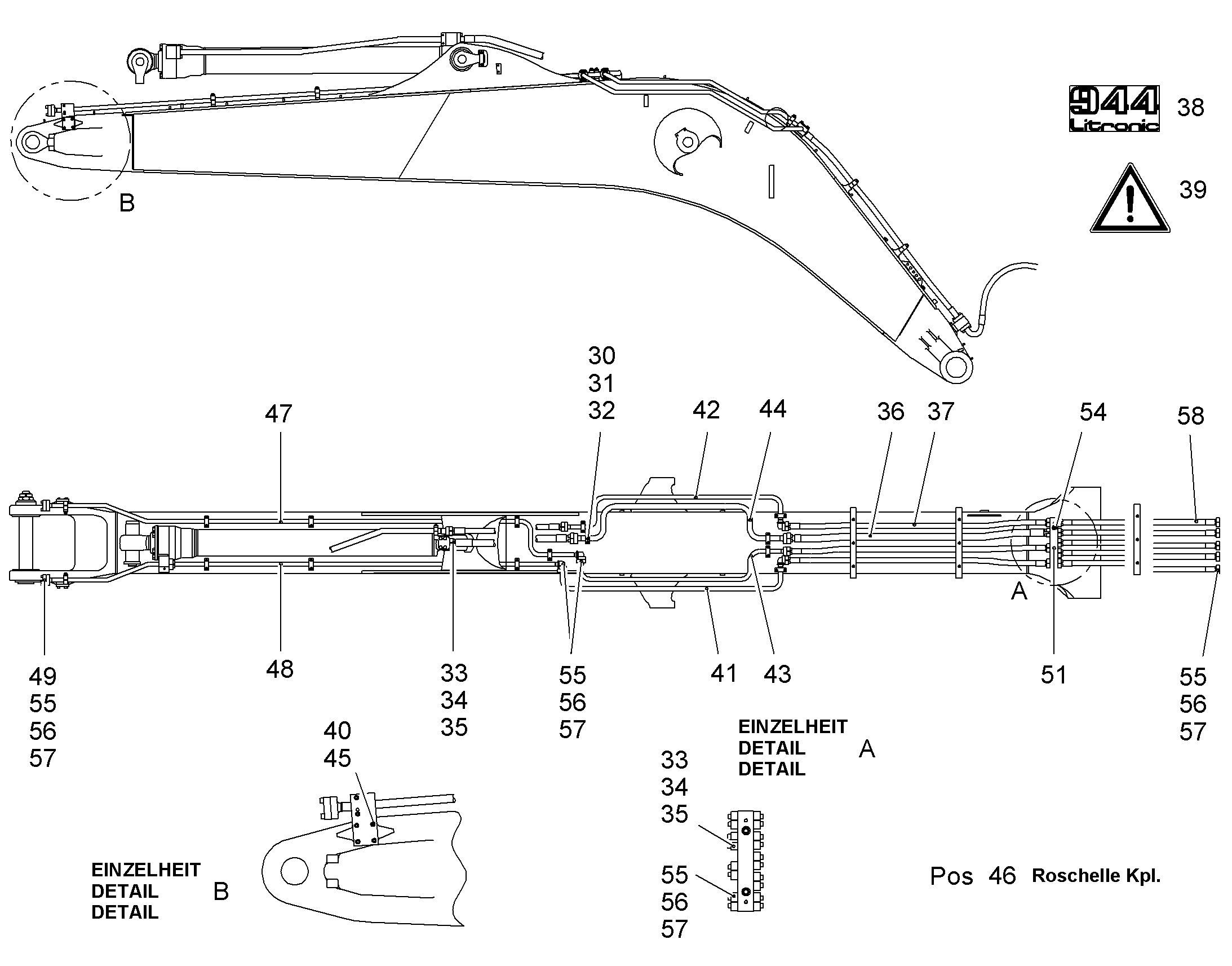 ХОМУТ ТРУБЫ В СБОРЕ 9363932 LIEBHERR