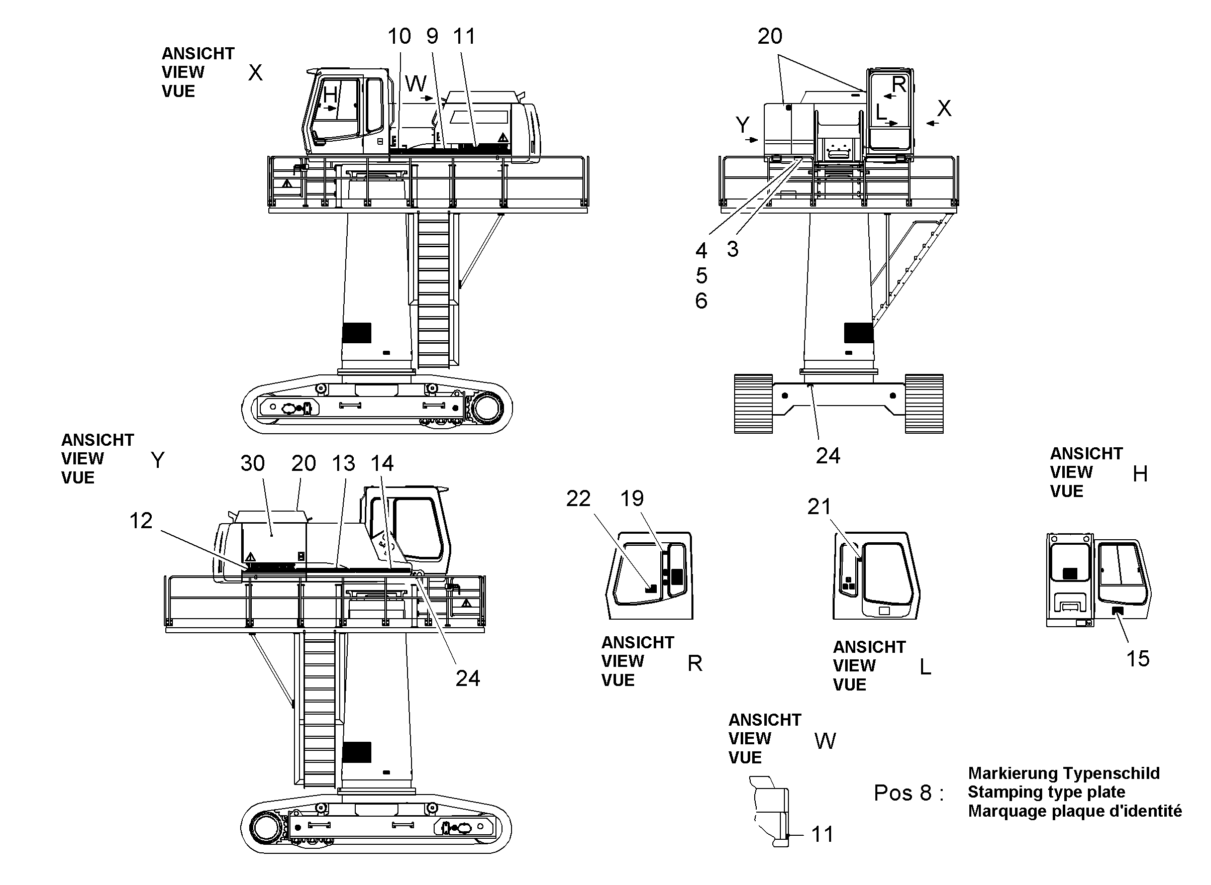 НАКЛЕЙКА LIEBHERR 1595,0mmX190,0mm 9895032 LIEBHERR