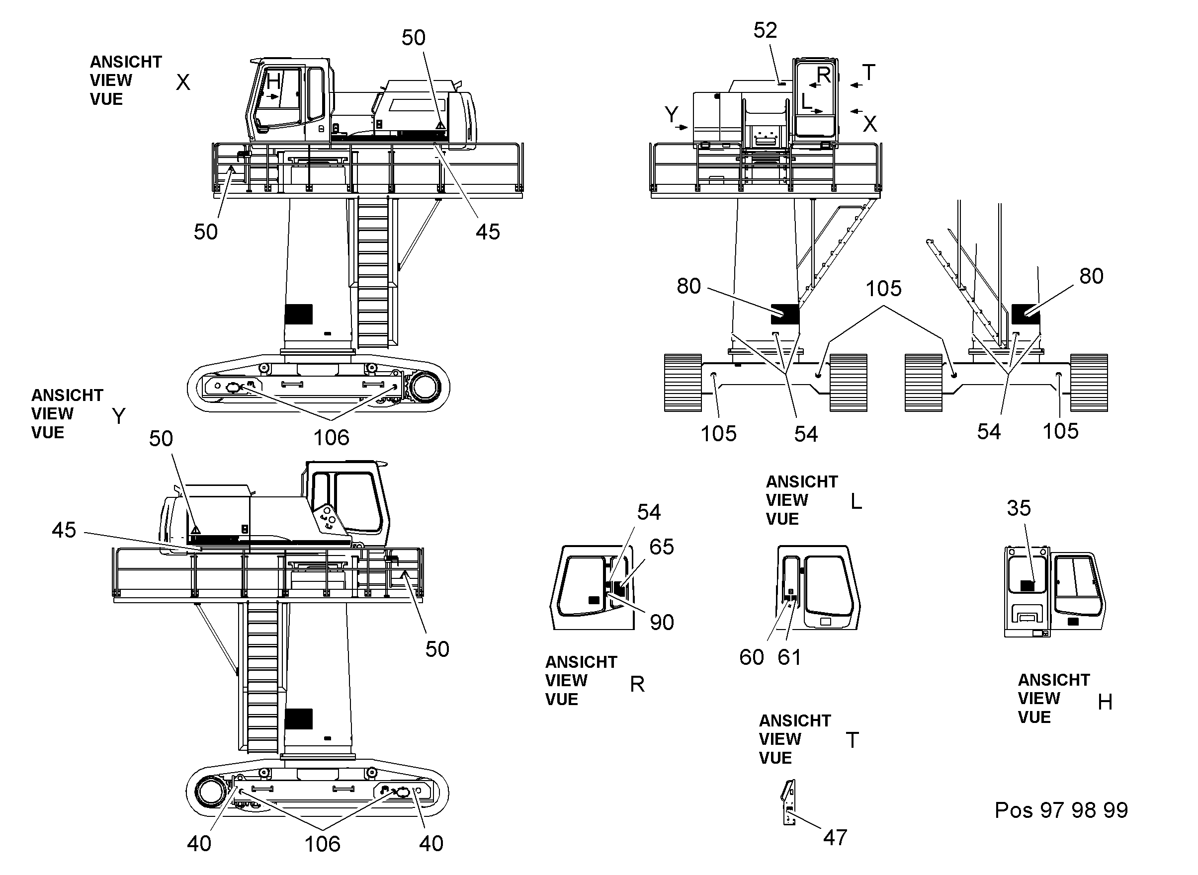 НАКЛЕЙКА 9823086 LIEBHERR