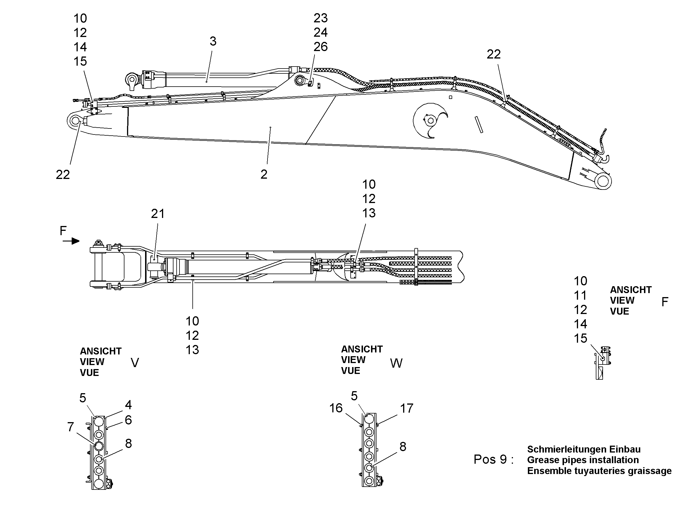ПРОВОДКА МОНТАЖ AHS 9804309 LIEBHERR