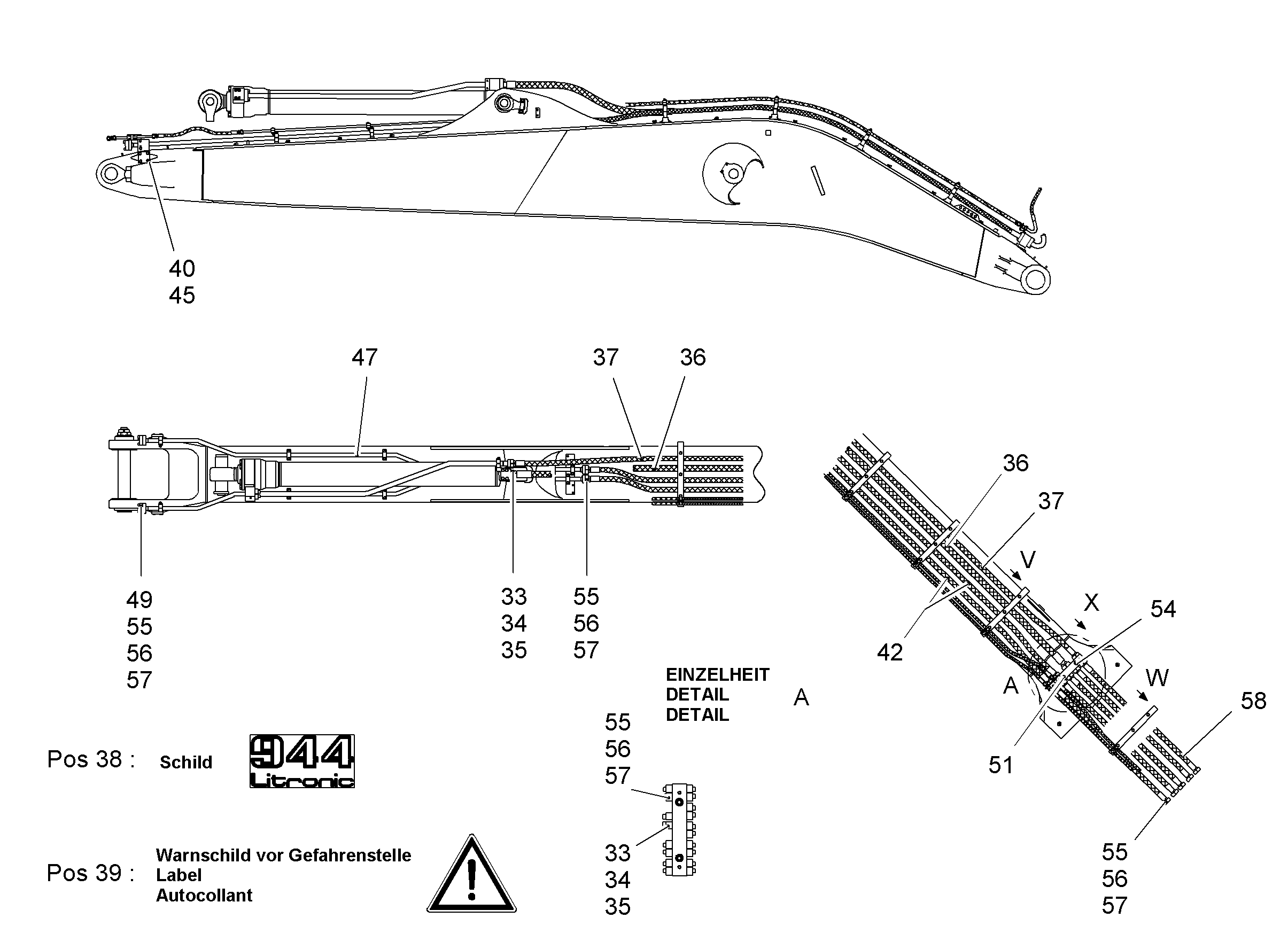 ШЛАНГ 32X4540 5616291 LIEBHERR