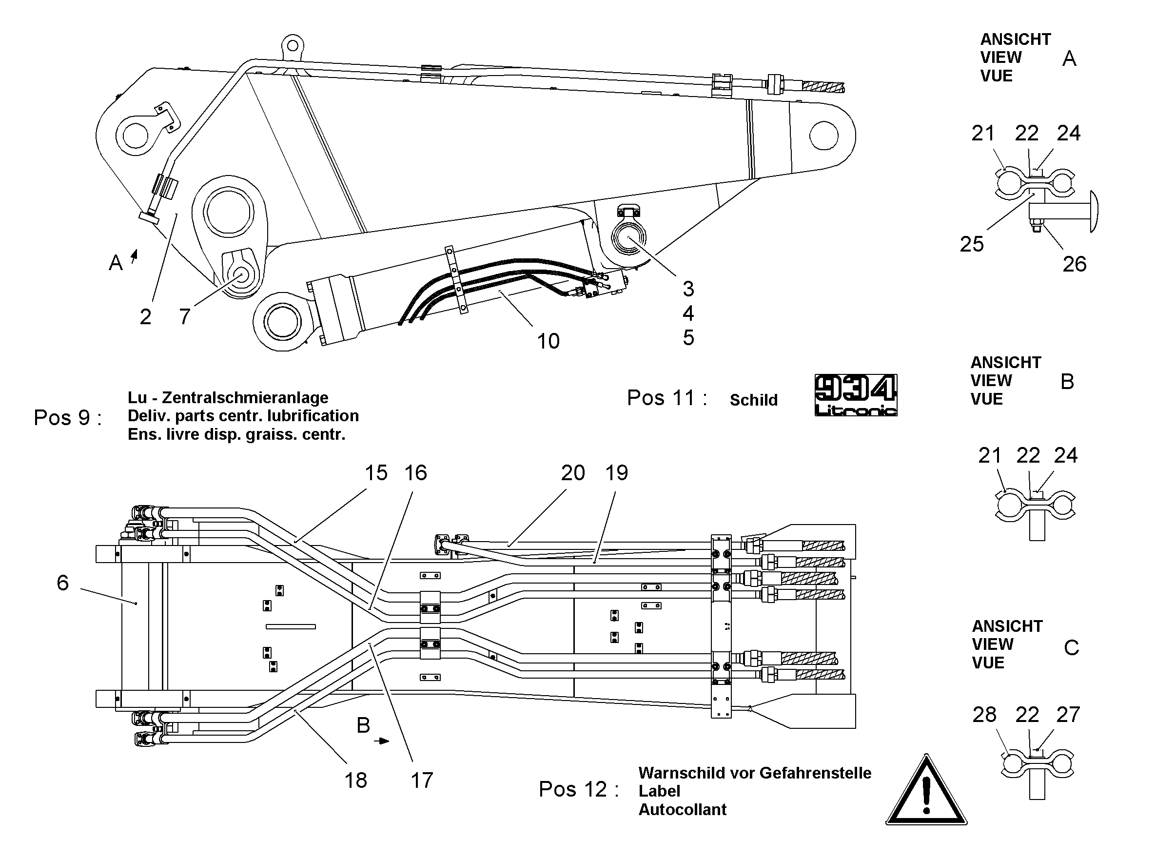 ГИДРОСХЕМА 9874228 LIEBHERR