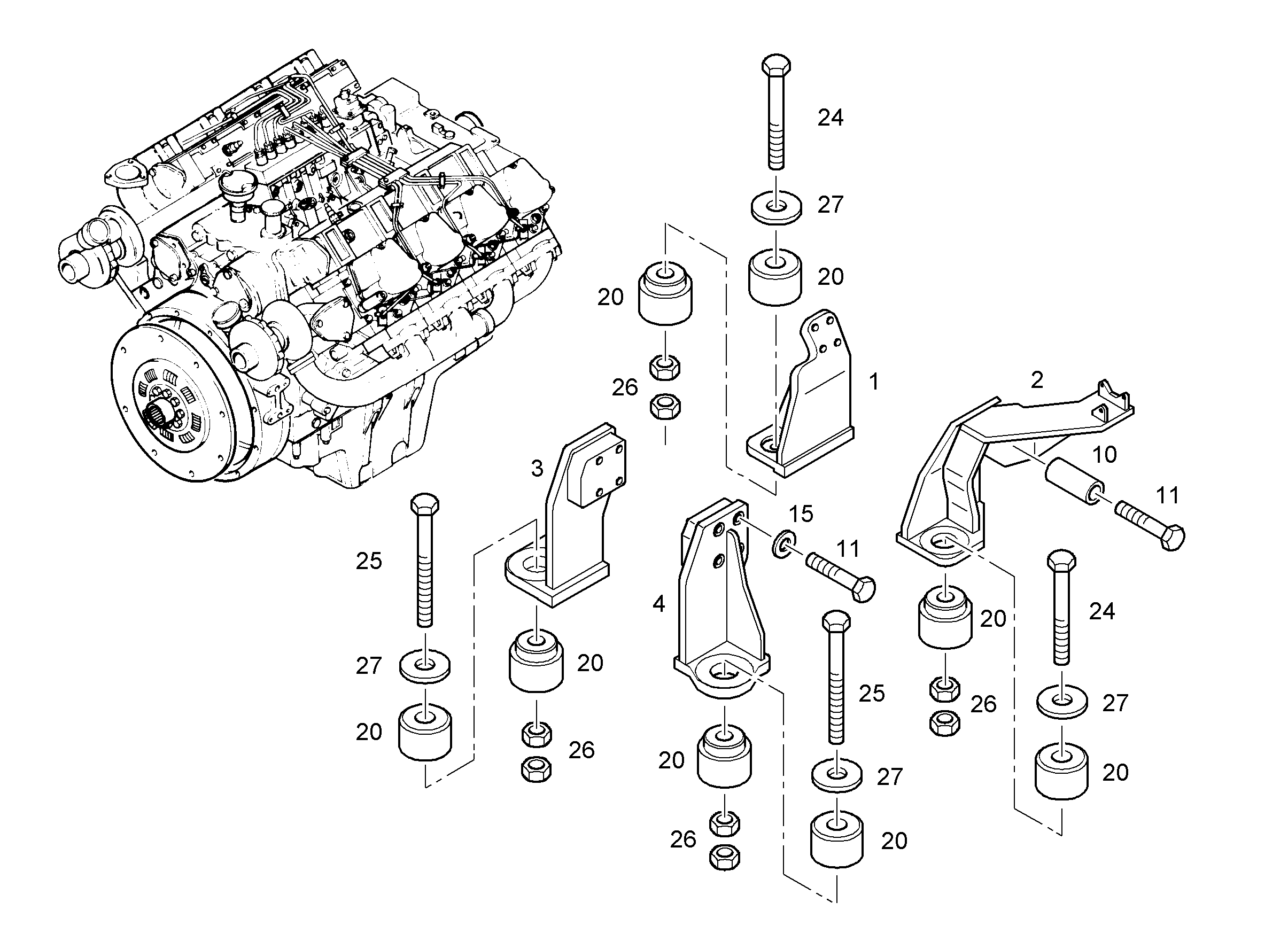 БОЛТ С ШЕСТИГРАННОЙ ГОЛОВКОЙ ISO 4014 M24X310 10.9 FLZN 10425619 LIEBHERR