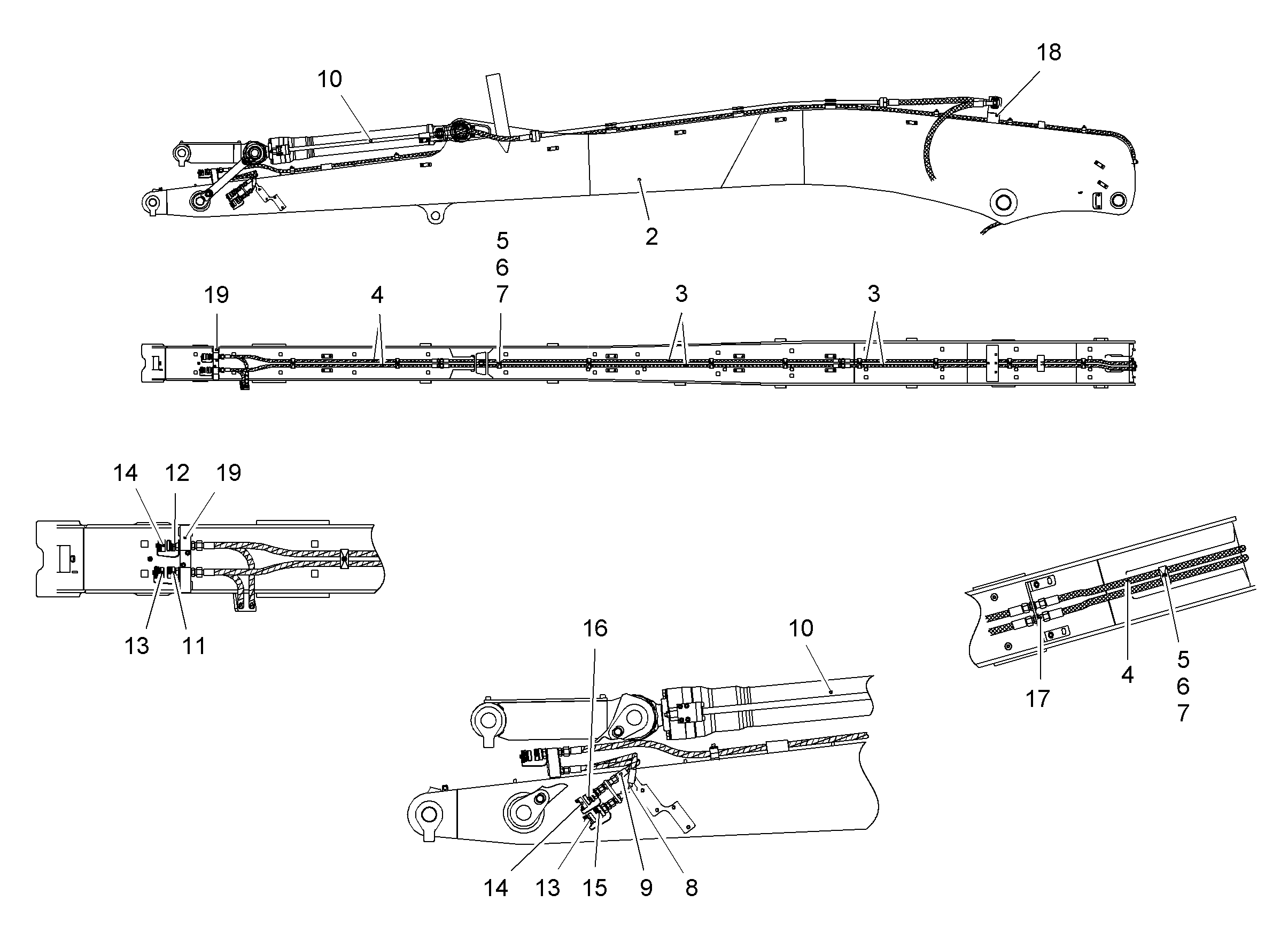 ПРОВОДКА ПРИВОД ПОВОР. КОВША 9936059 LIEBHERR