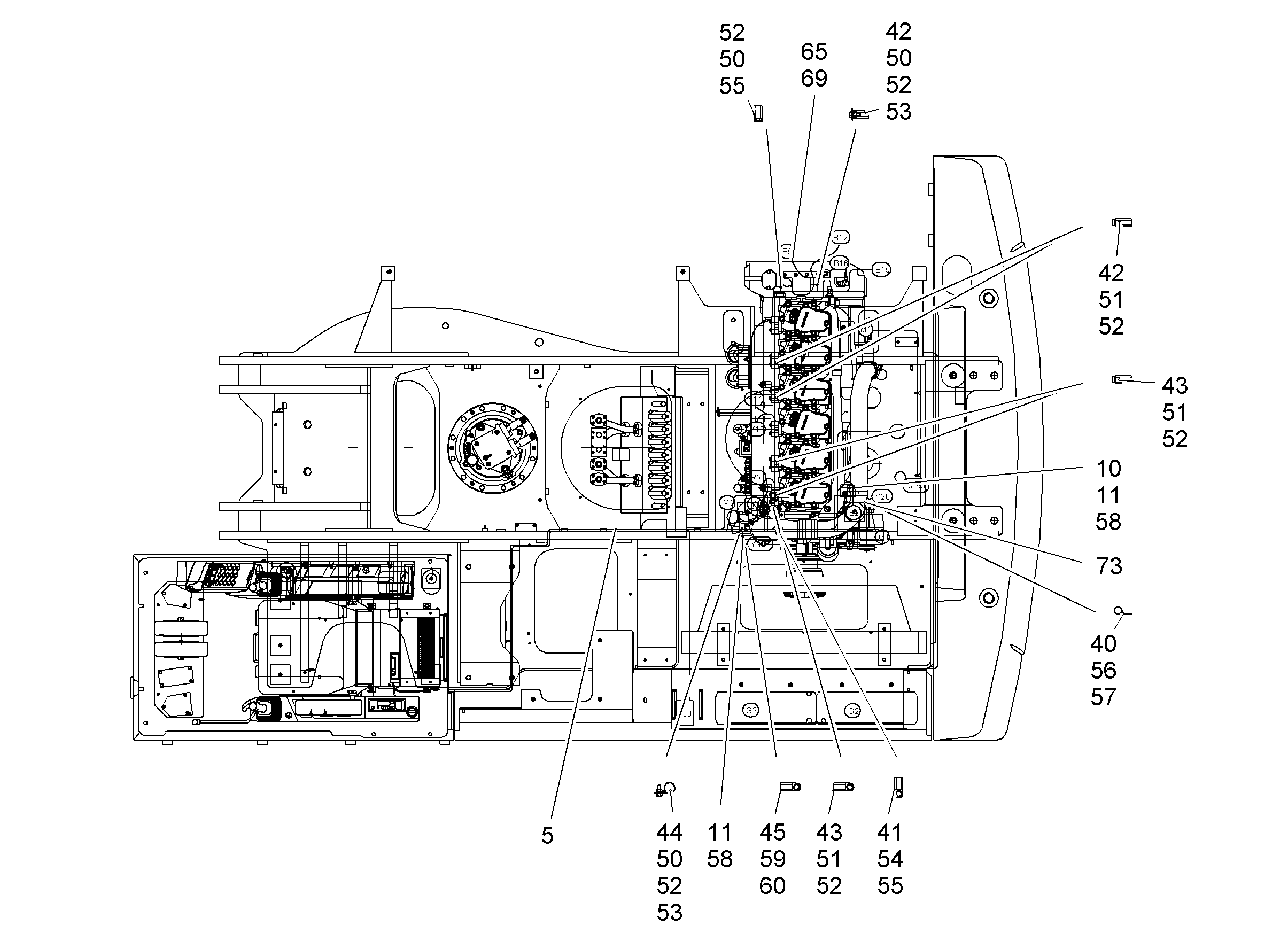 ЖГУТ КАБЕЛЕЙ ДВИГАТЕЛЬ 9873305 LIEBHERR