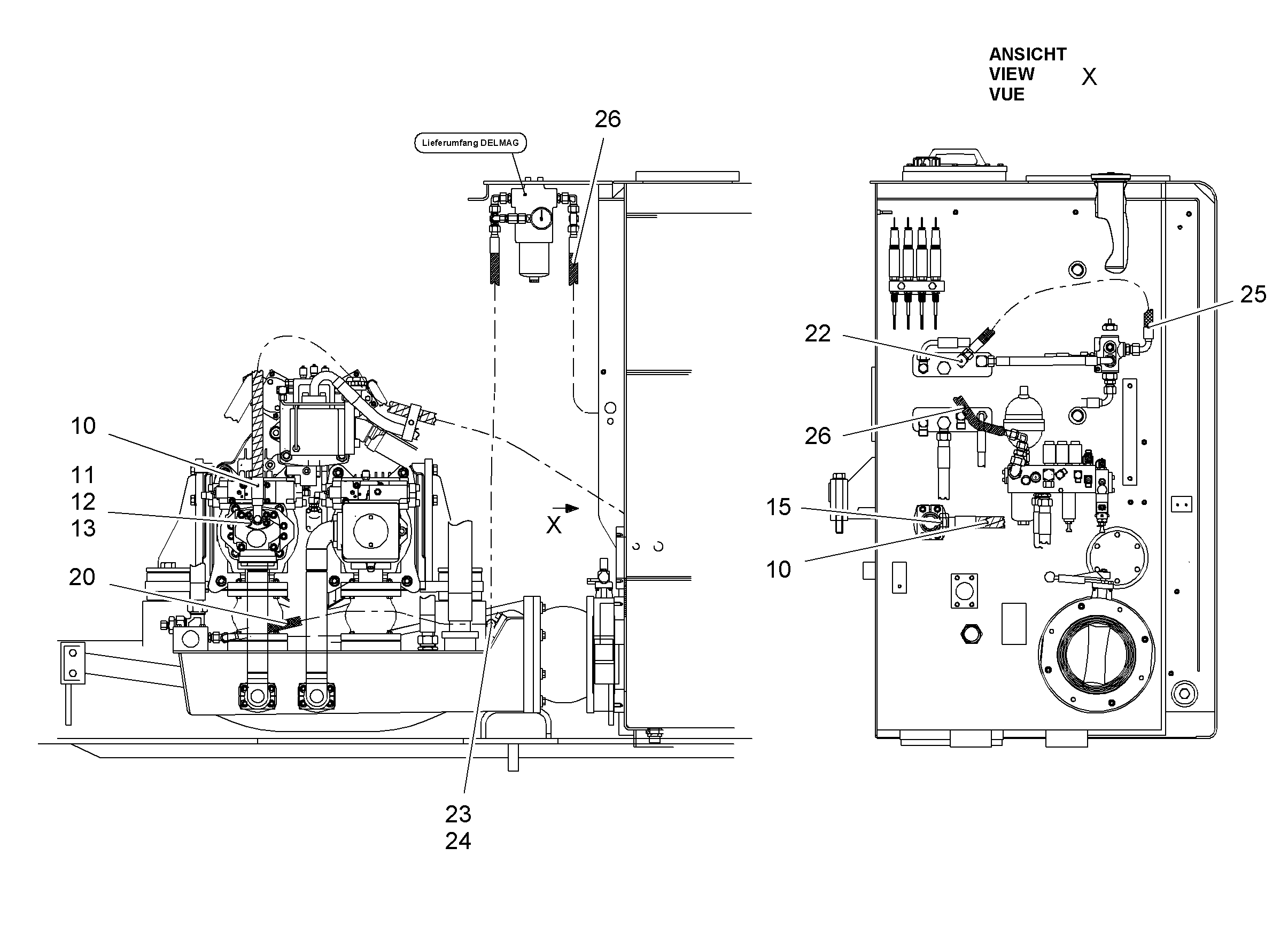 ШЛАНГ 20X1900 10003157 LIEBHERR