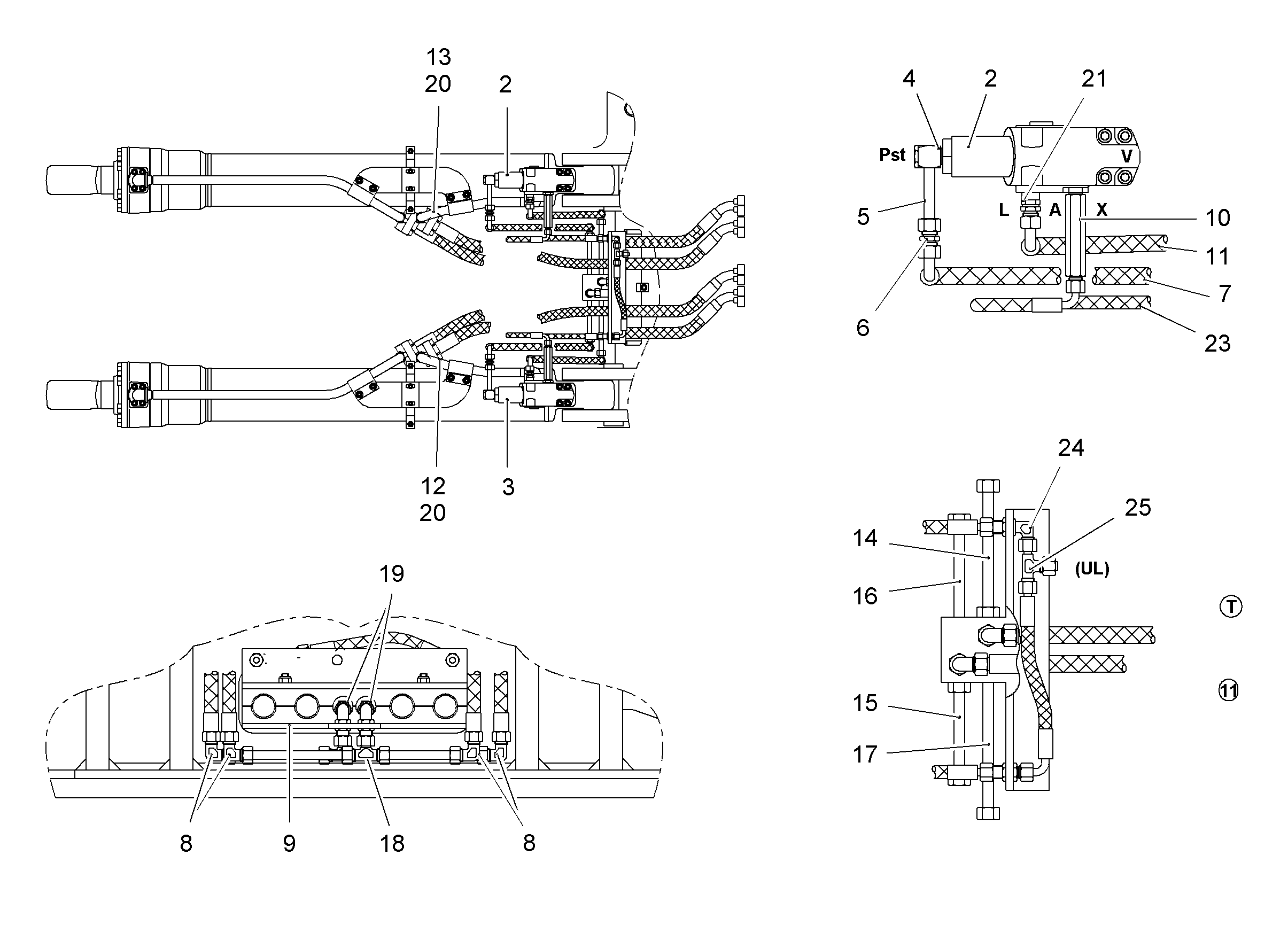 ТРУБА НАПОРНАЯ В СБОРЕ 9870665 LIEBHERR