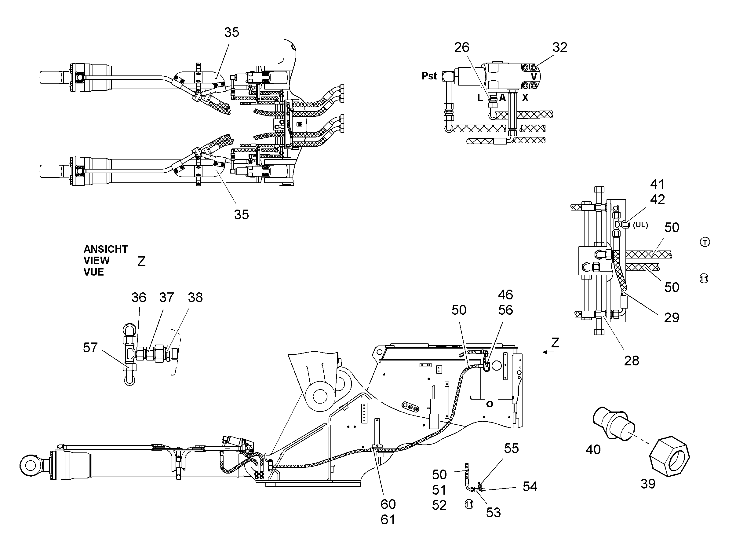ЗАЩ.ТРУБЫ ЦИЛ.РУК. 9012855 LIEBHERR