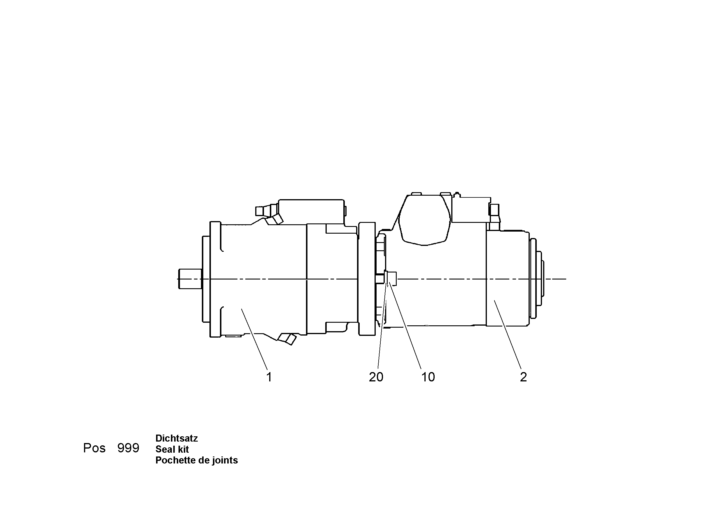 НАСОС A4VG 28cm³/U 10010376 LIEBHERR