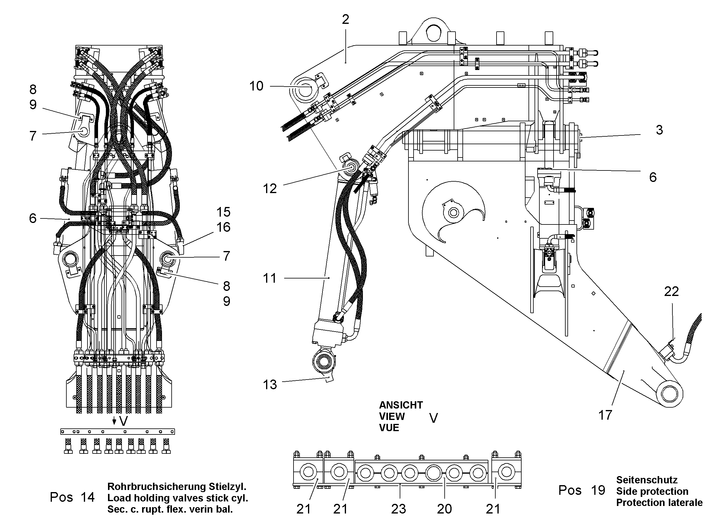 ЗАЩ.ТРУБЫ ЦИЛ.РУК. 9009700 LIEBHERR