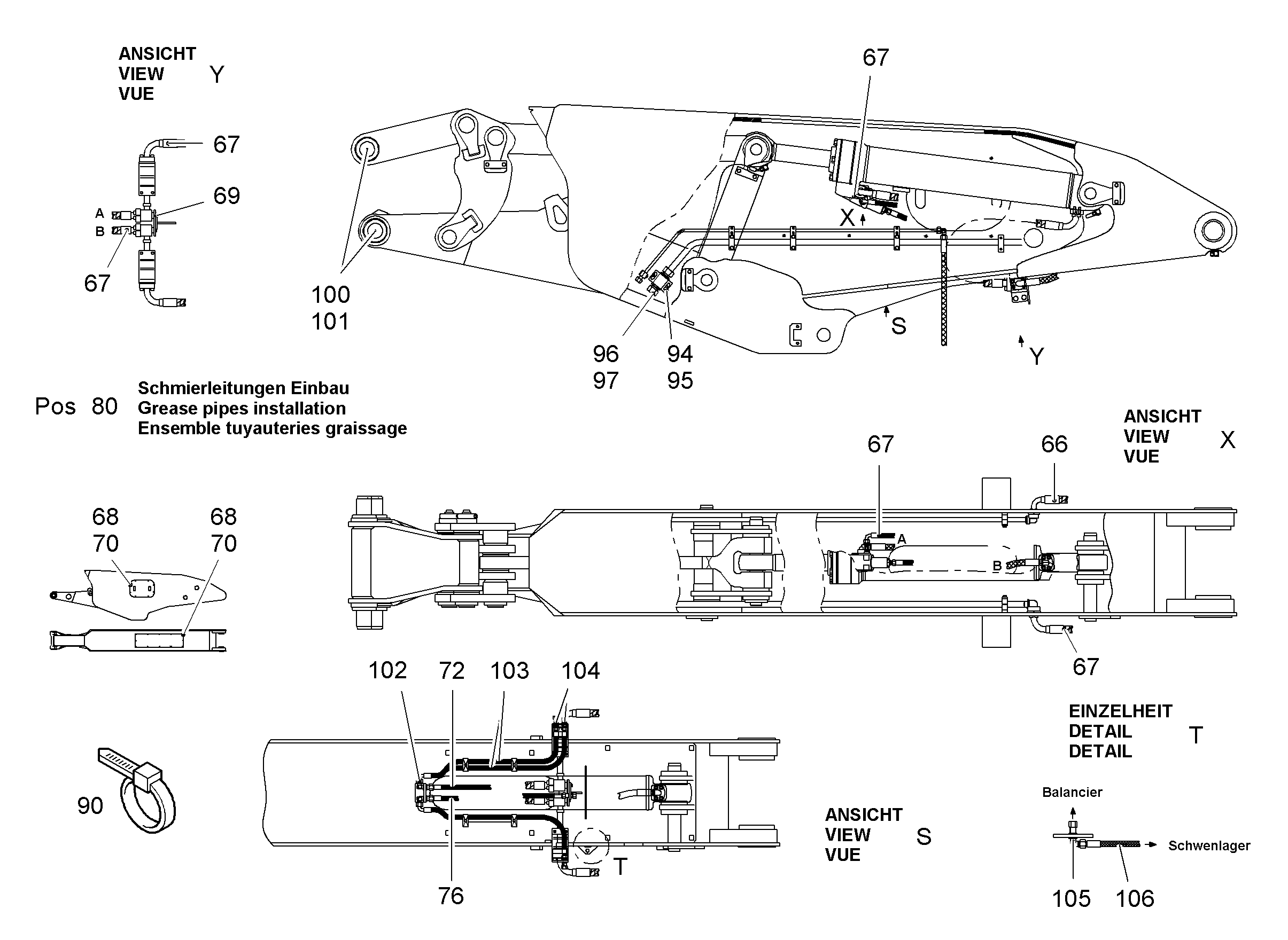 СМАЗОЧНЫЕ ЛИНИИ УСТАНОВКА 9010630 LIEBHERR