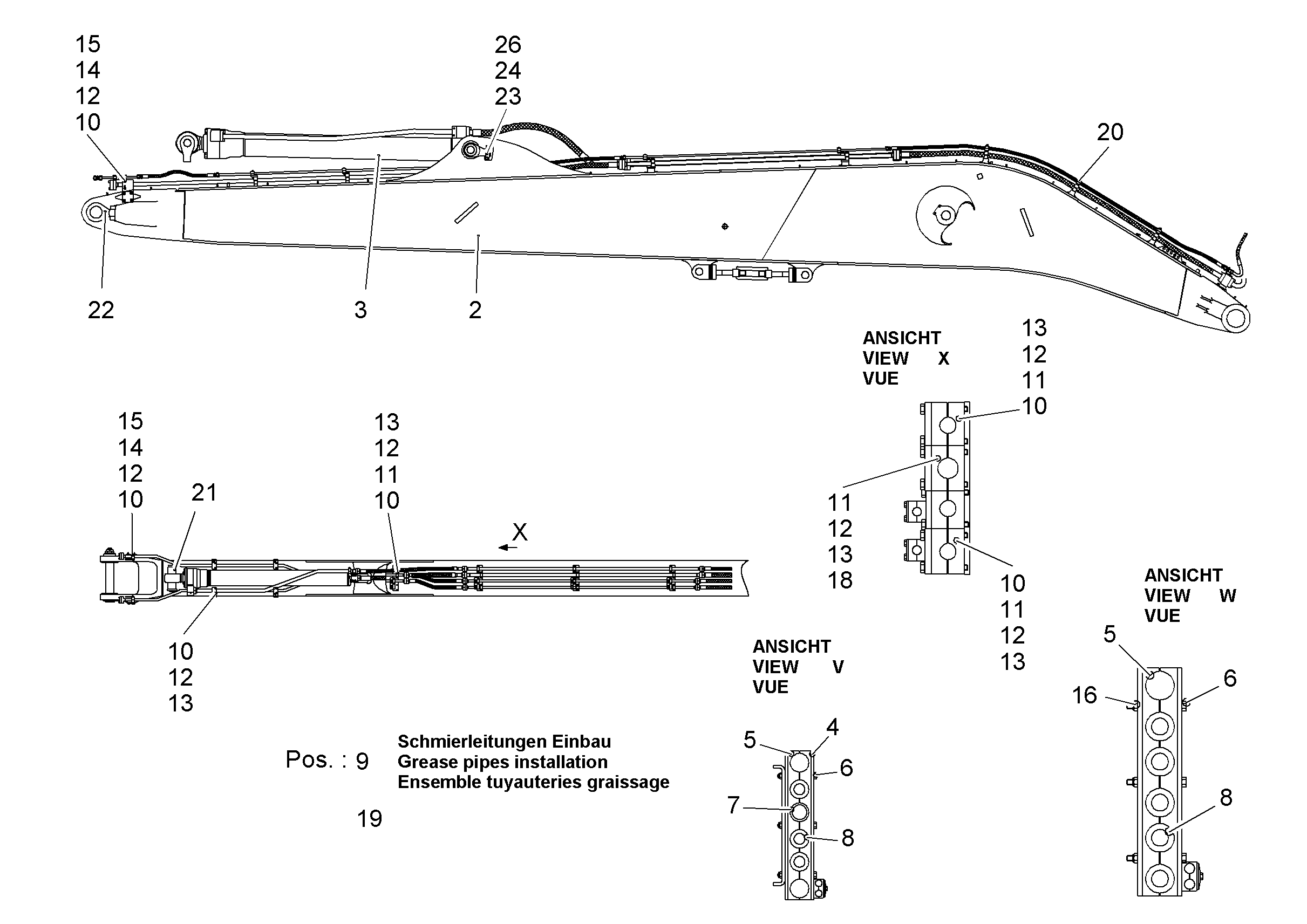 СМАЗОЧНЫЕ ЛИНИИ УСТАНОВКА 9013567 LIEBHERR