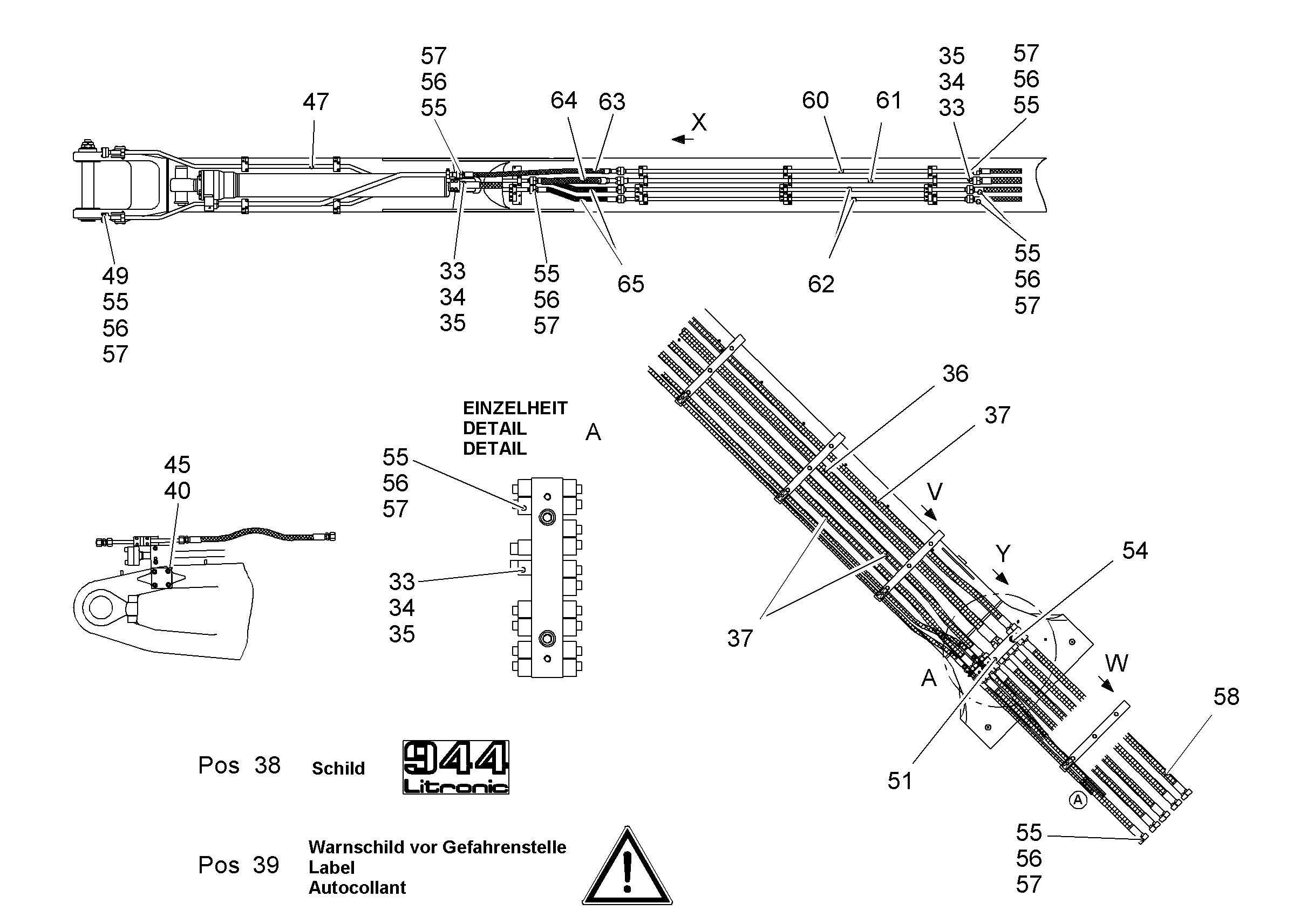 ПРОВОДКА МОНТАЖ AHS 9936249 LIEBHERR