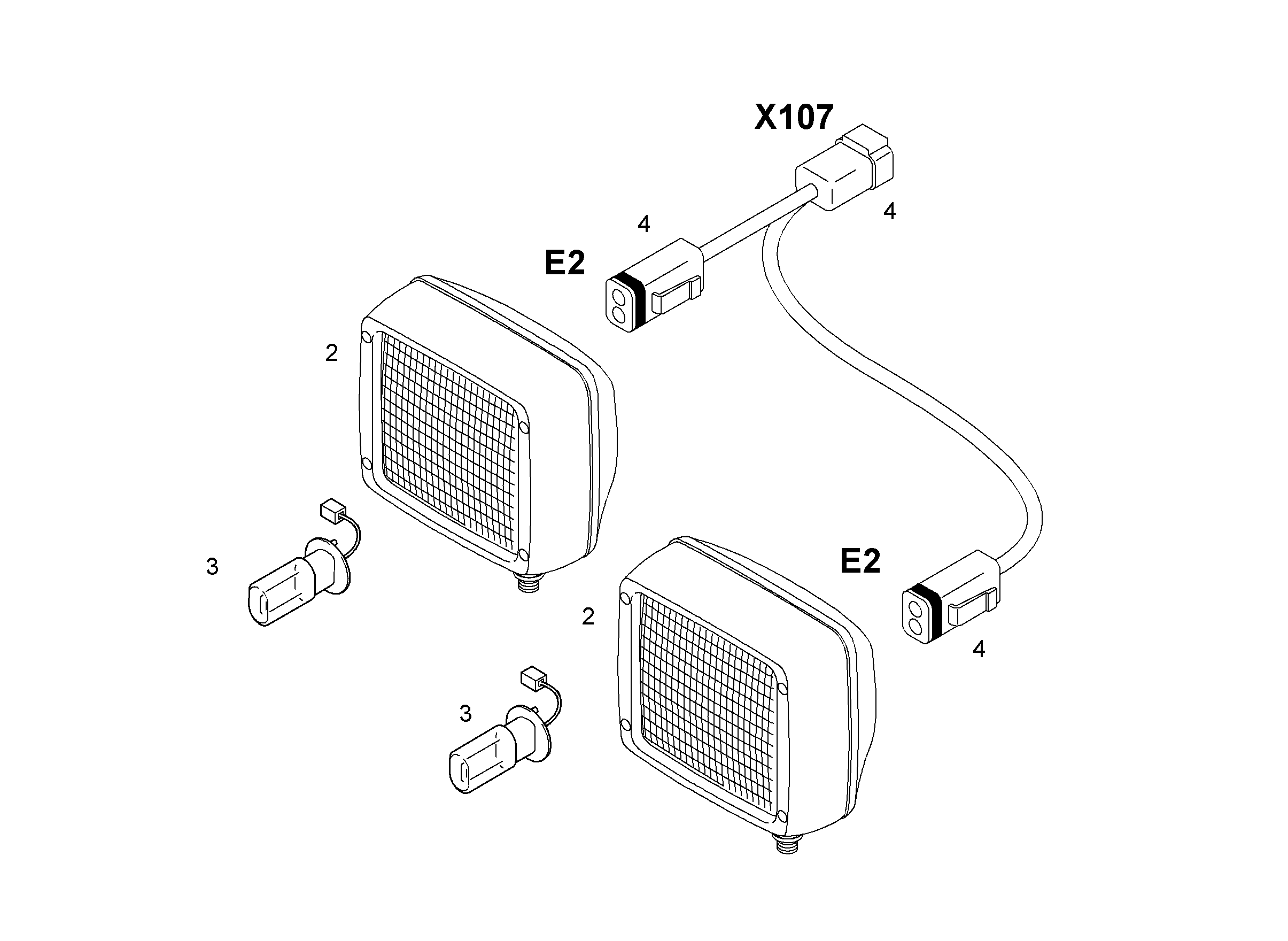 КОМПЛЕКТ КАБЕЛЕЙ X107-E2 9014464 LIEBHERR