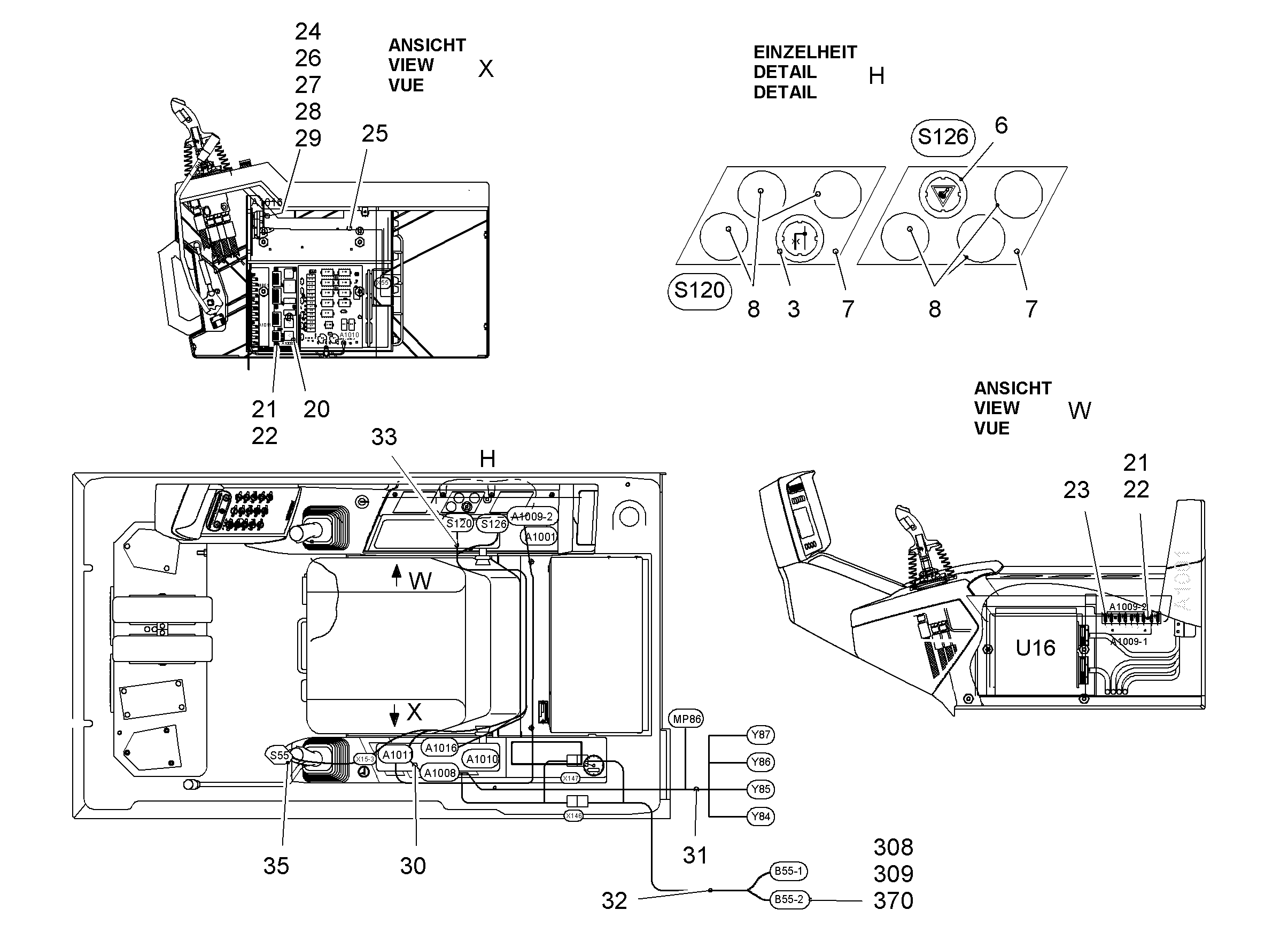 ПЕРЕКЛЮЧАТЕЛЬ В СБОРЕ S120 9806676 LIEBHERR