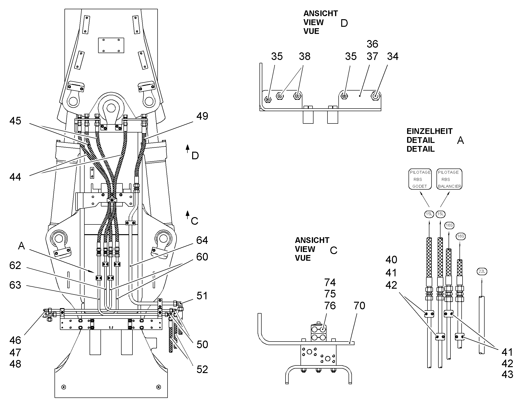 ШЛАНГ 12X1100 10022338 LIEBHERR