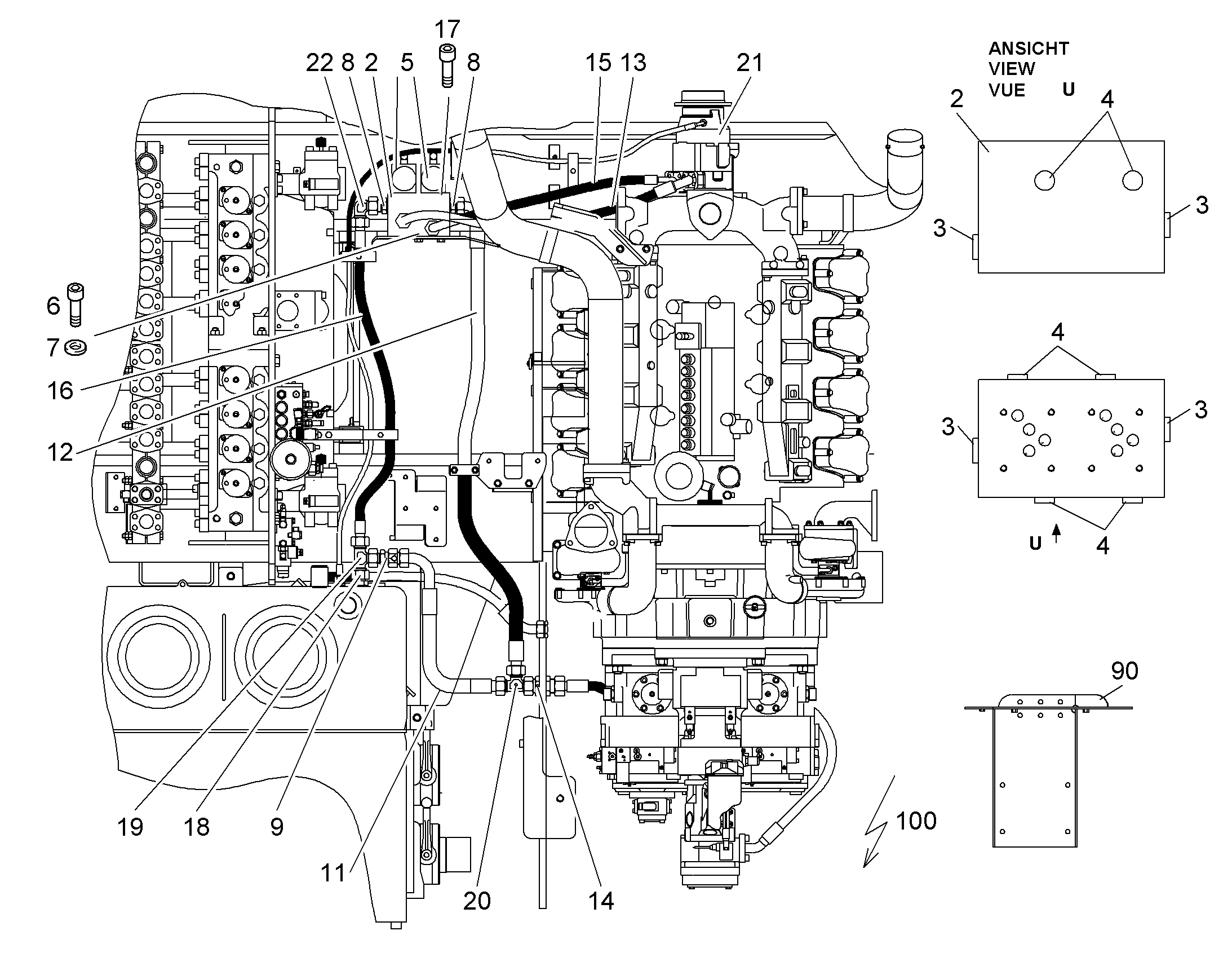 ШЛАНГ 20X850 10021095 LIEBHERR