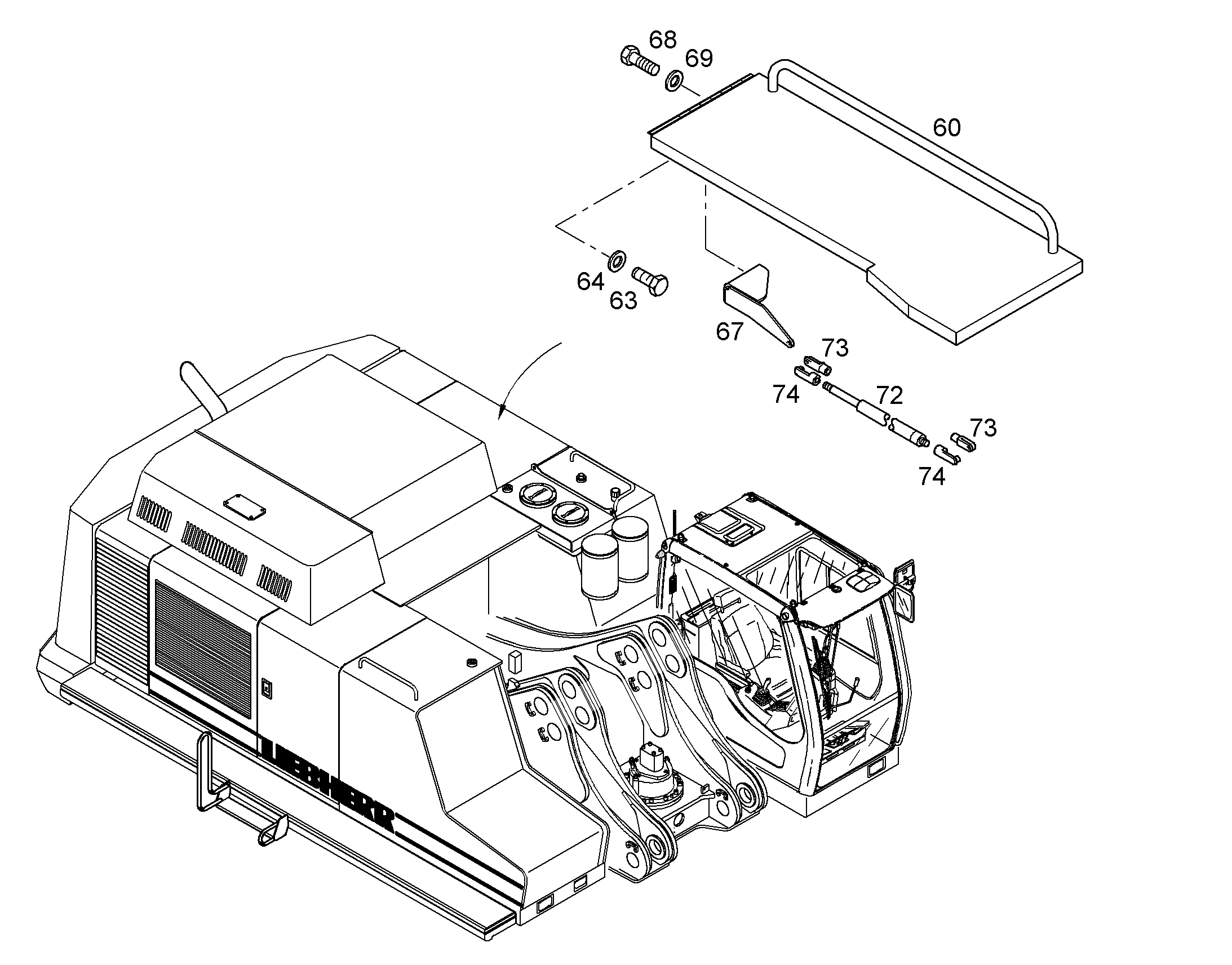 КАПОТ ЛЕВЫЙ 9938528 LIEBHERR
