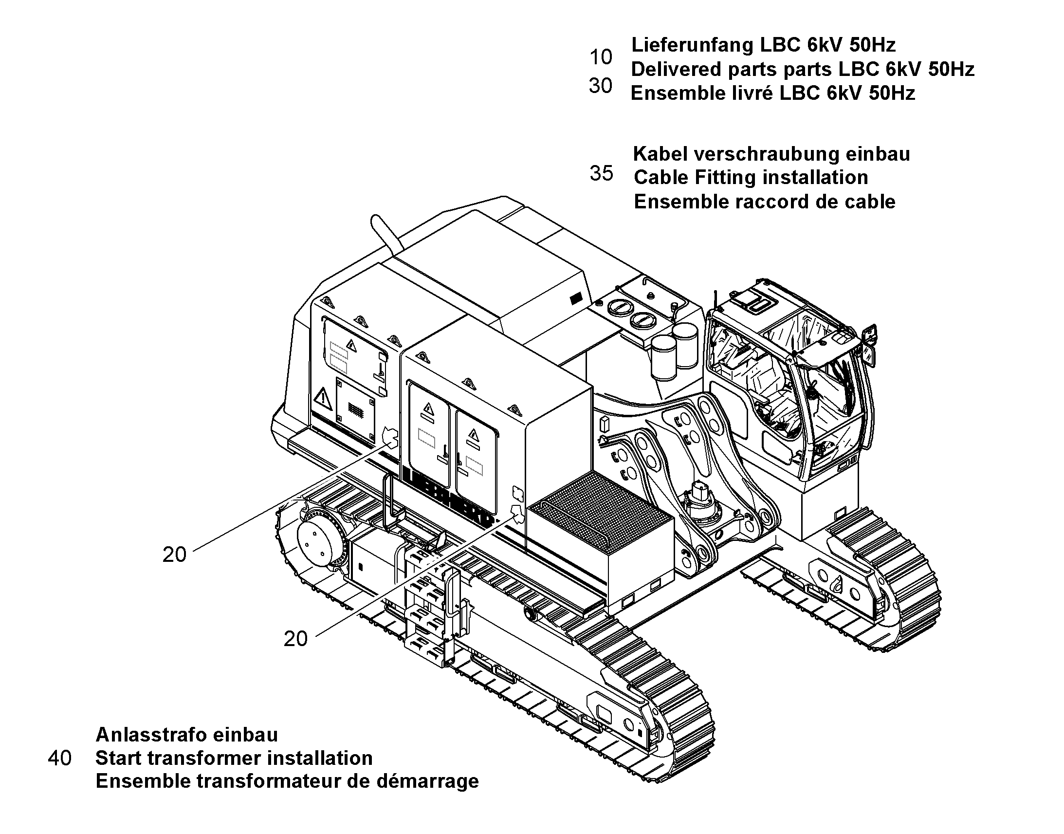 ПОСТАВЛЯЕМЫЙ КОМПЛЕКТ LBC 10401278 LIEBHERR