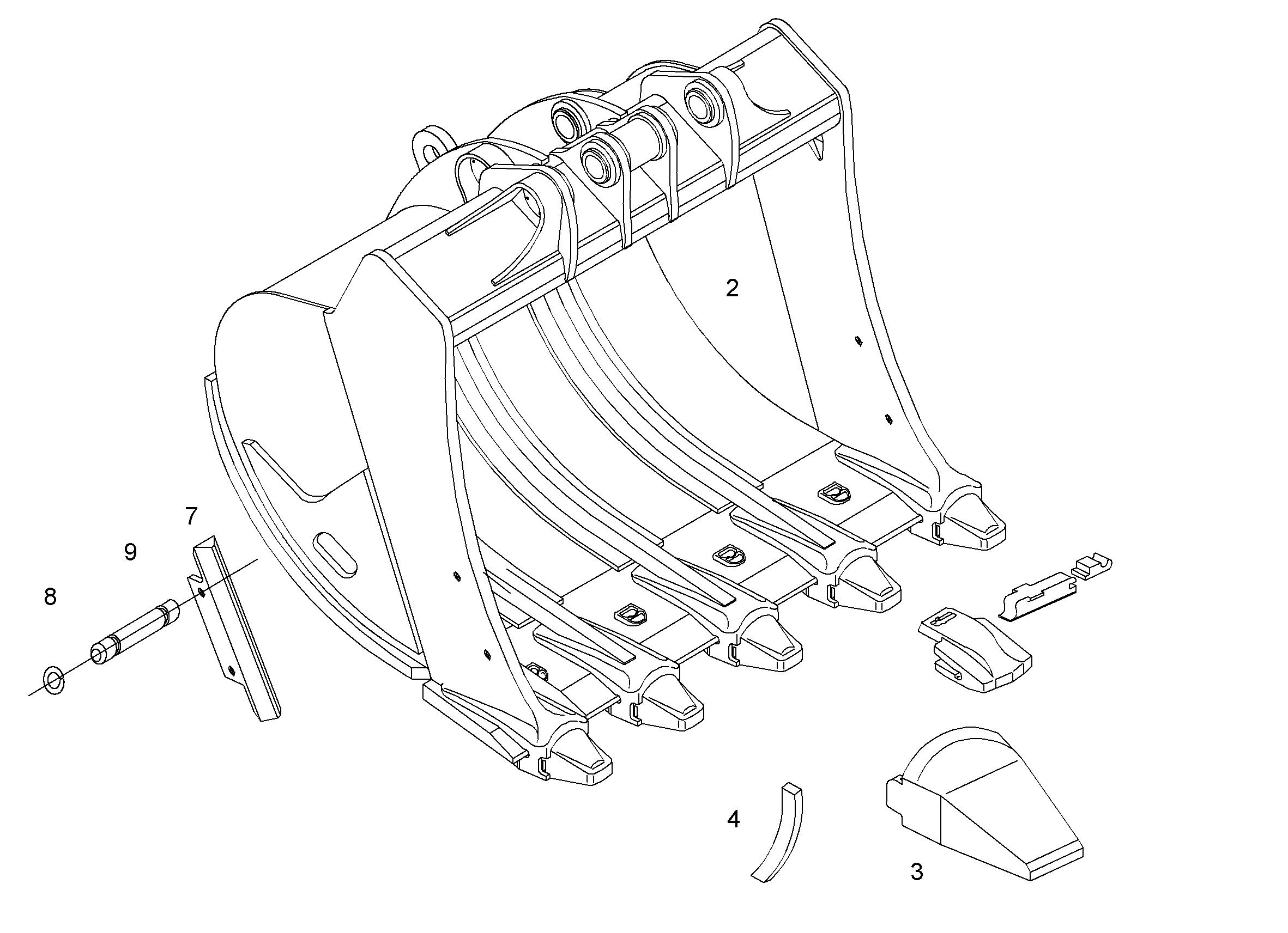 ЛОПАТА ОБРАТНАЯ HDV 9009144 LIEBHERR