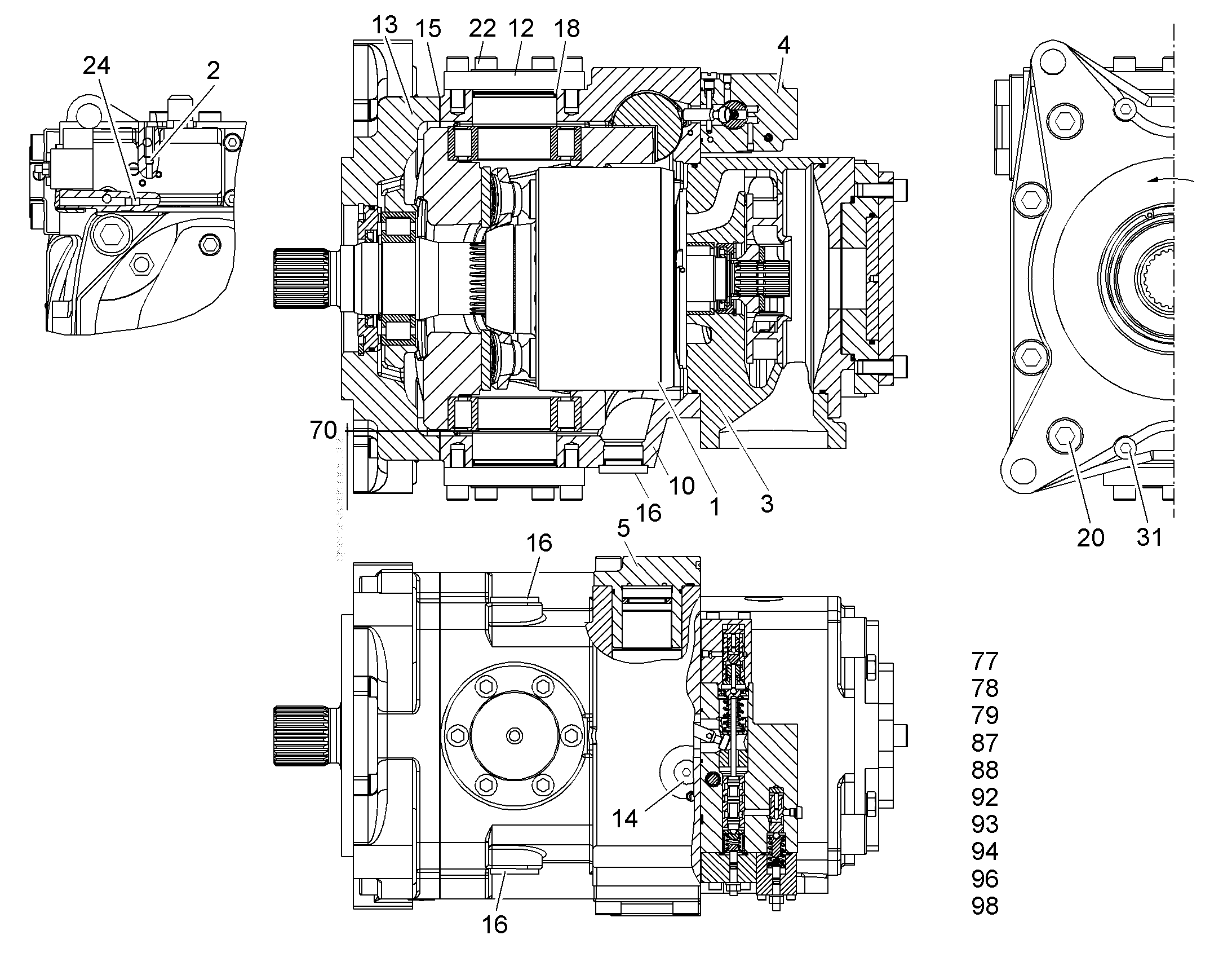 РЕМКОМПЛЕКТ ПРИВОДНОГО УЗЛА NG 250 9078025 LIEBHERR