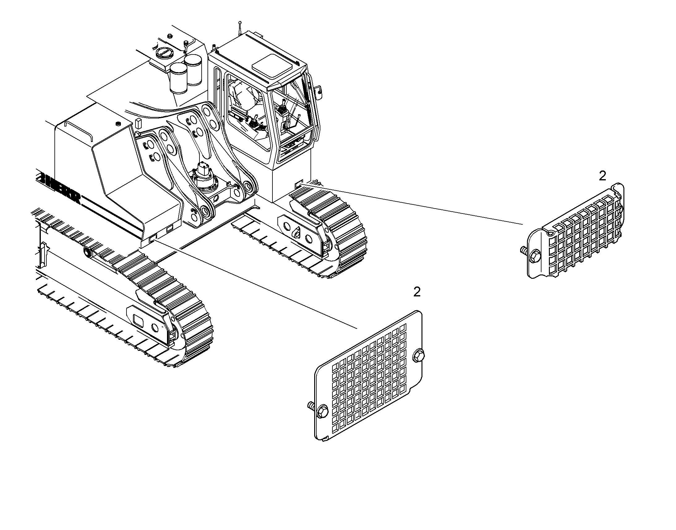 ФАРЫ - ЗАЩИТА СПЕРЕДИ 9014577 LIEBHERR