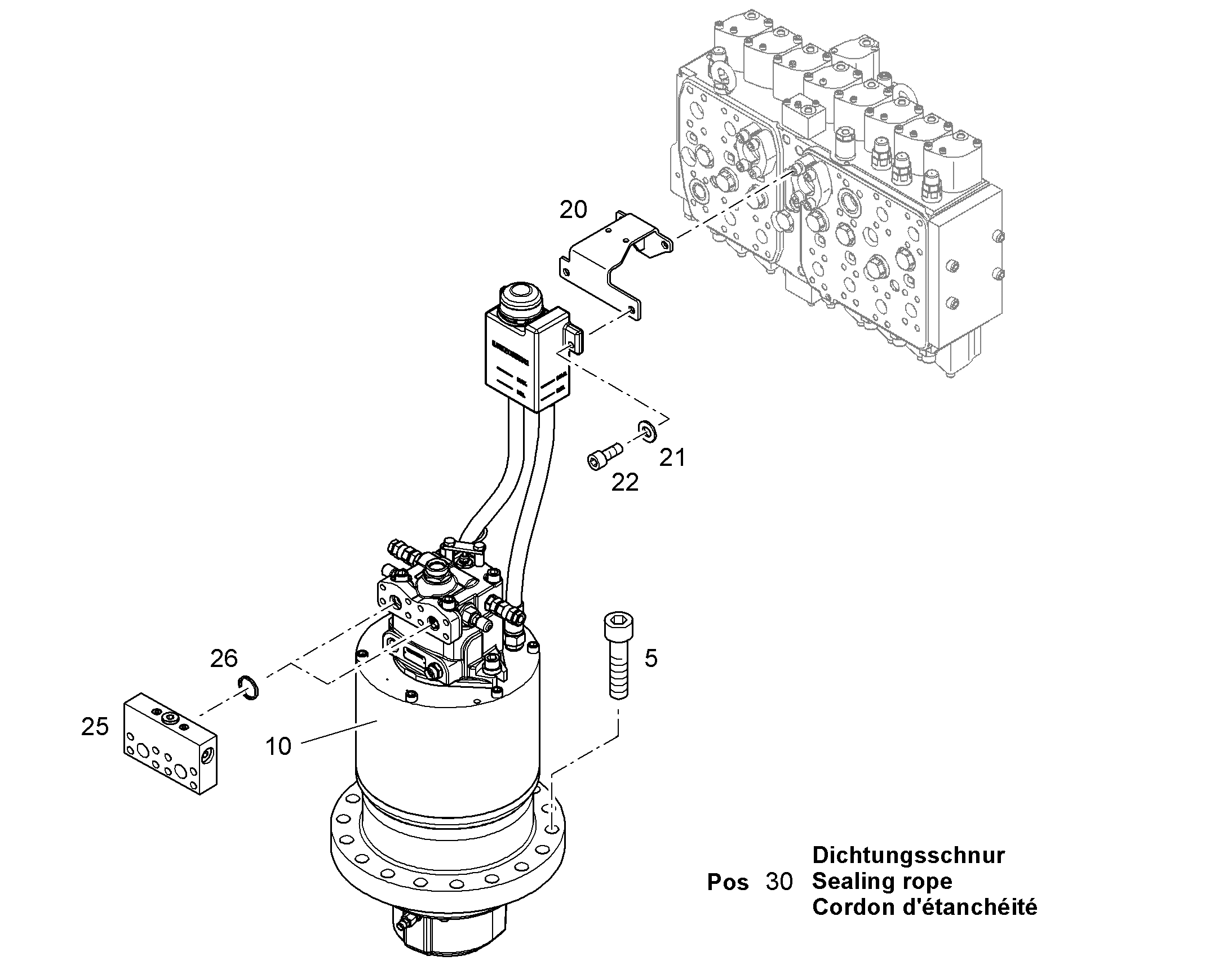 МЕХАНИЗМ ПОВОРОТА 10087550 LIEBHERR