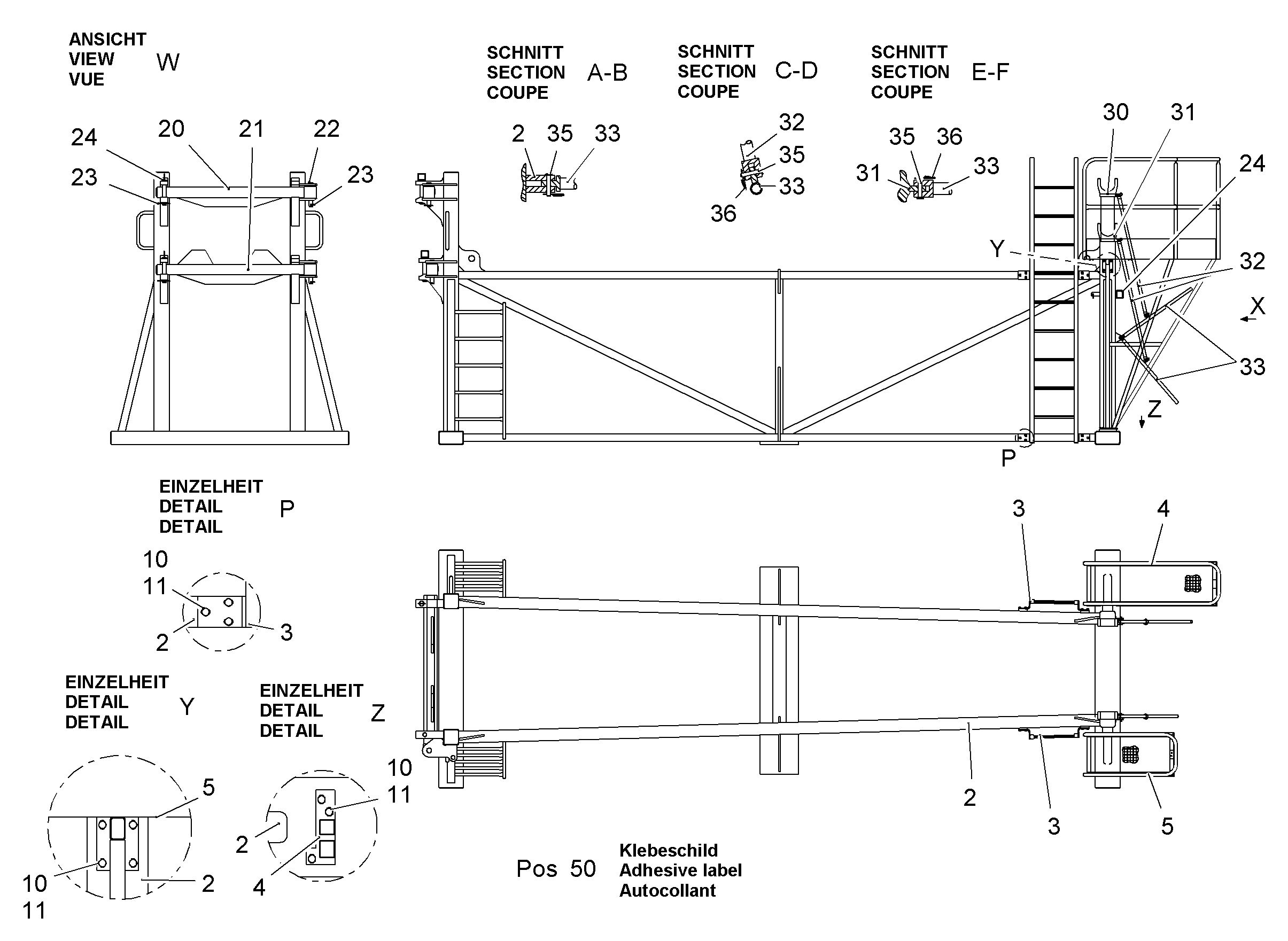 НАКЛЕЙКА 210mmX297mm 9008145 LIEBHERR