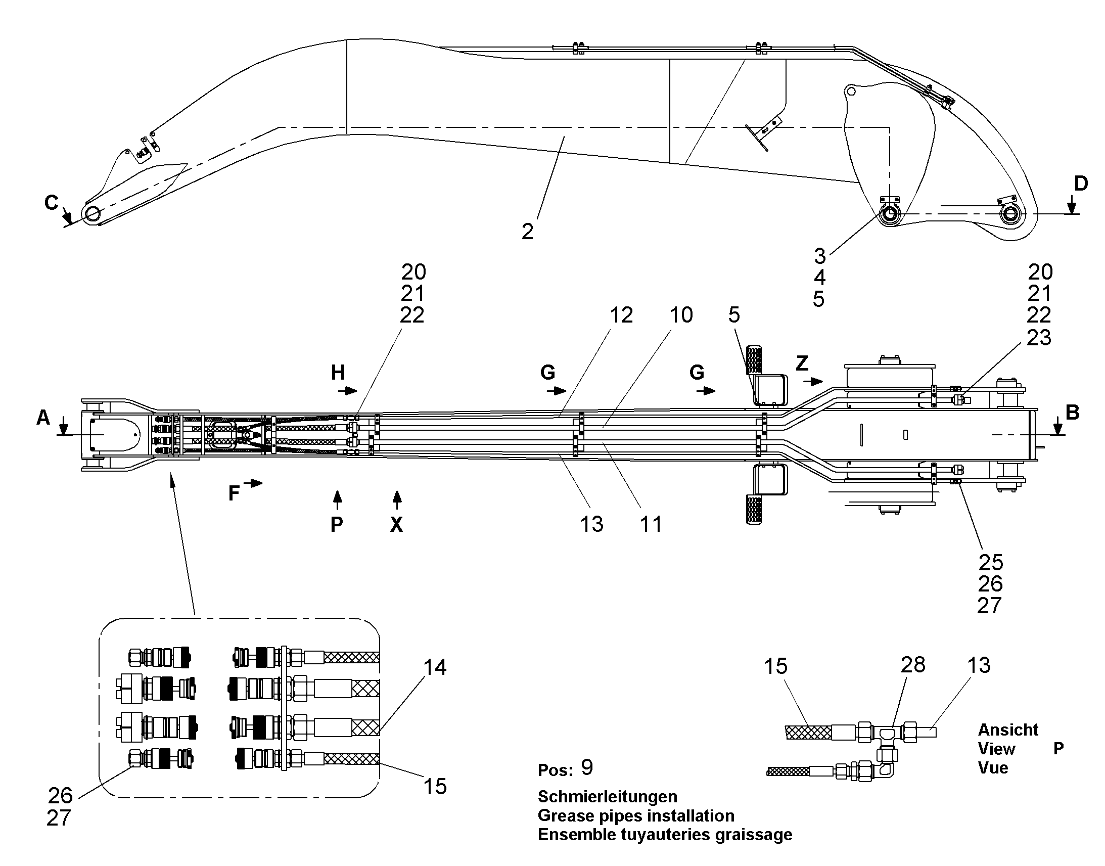 СМАЗОЧНЫЕ ЛИНИИ УСТАНОВКА 9018854 LIEBHERR