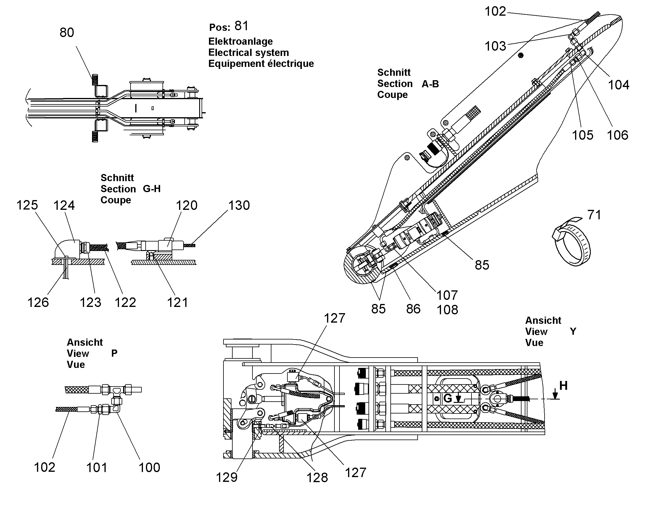 ШЛАНГ 6X1050 10024605 LIEBHERR