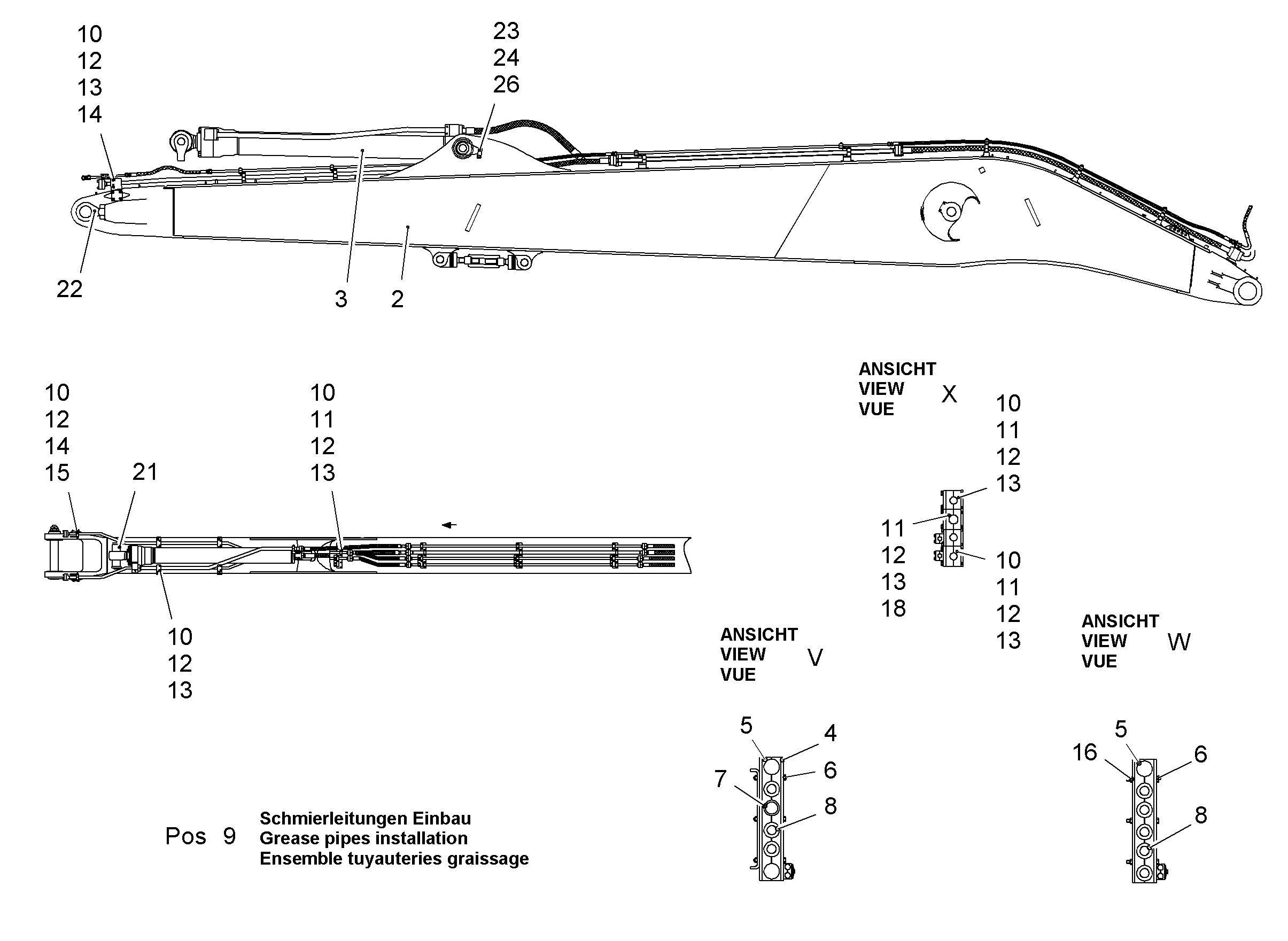 СМАЗОЧНЫЕ ЛИНИИ УСТАНОВКА 9936632 LIEBHERR
