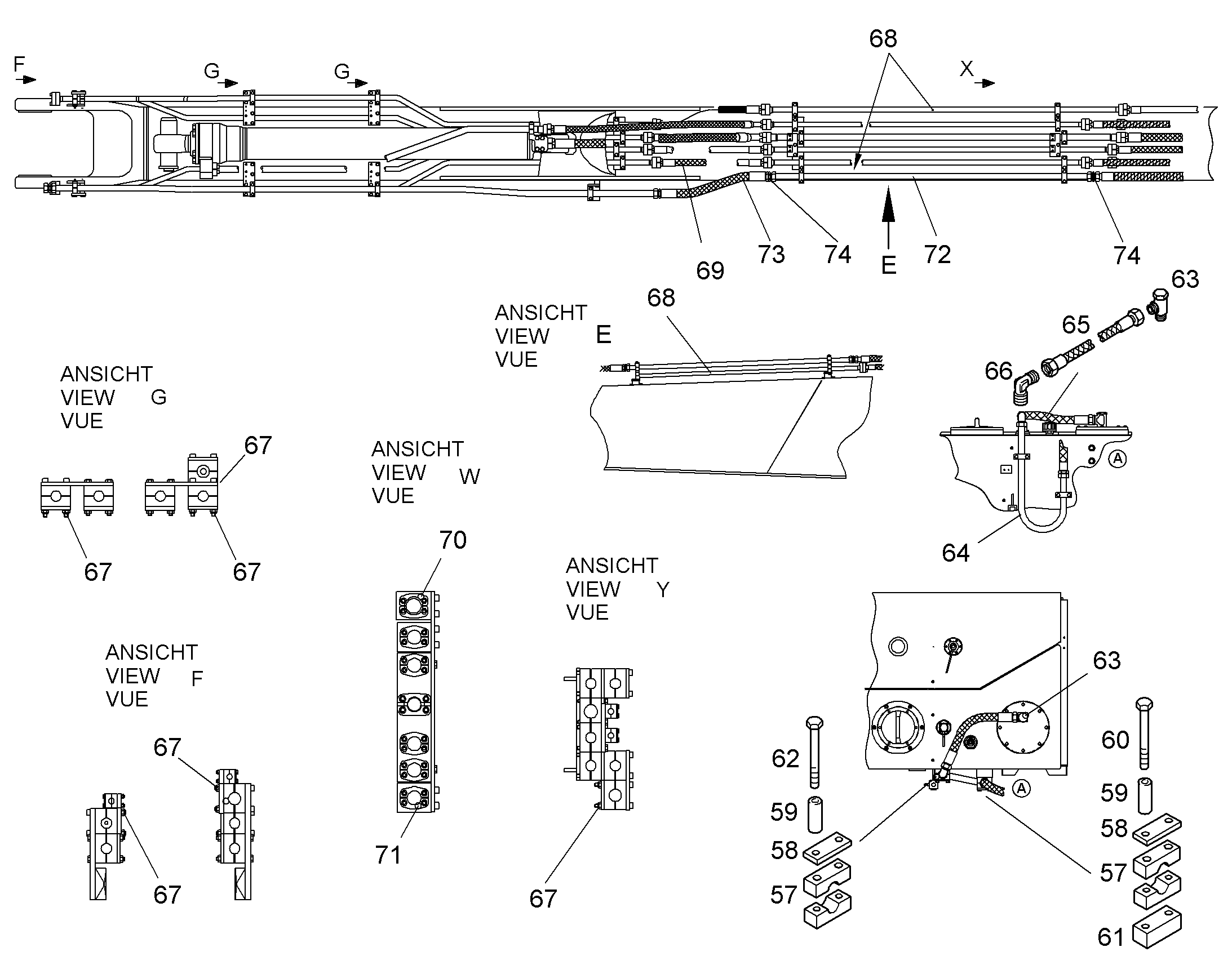 ТРУБА НАПОРНАЯ В СБОРЕ 9219276 LIEBHERR