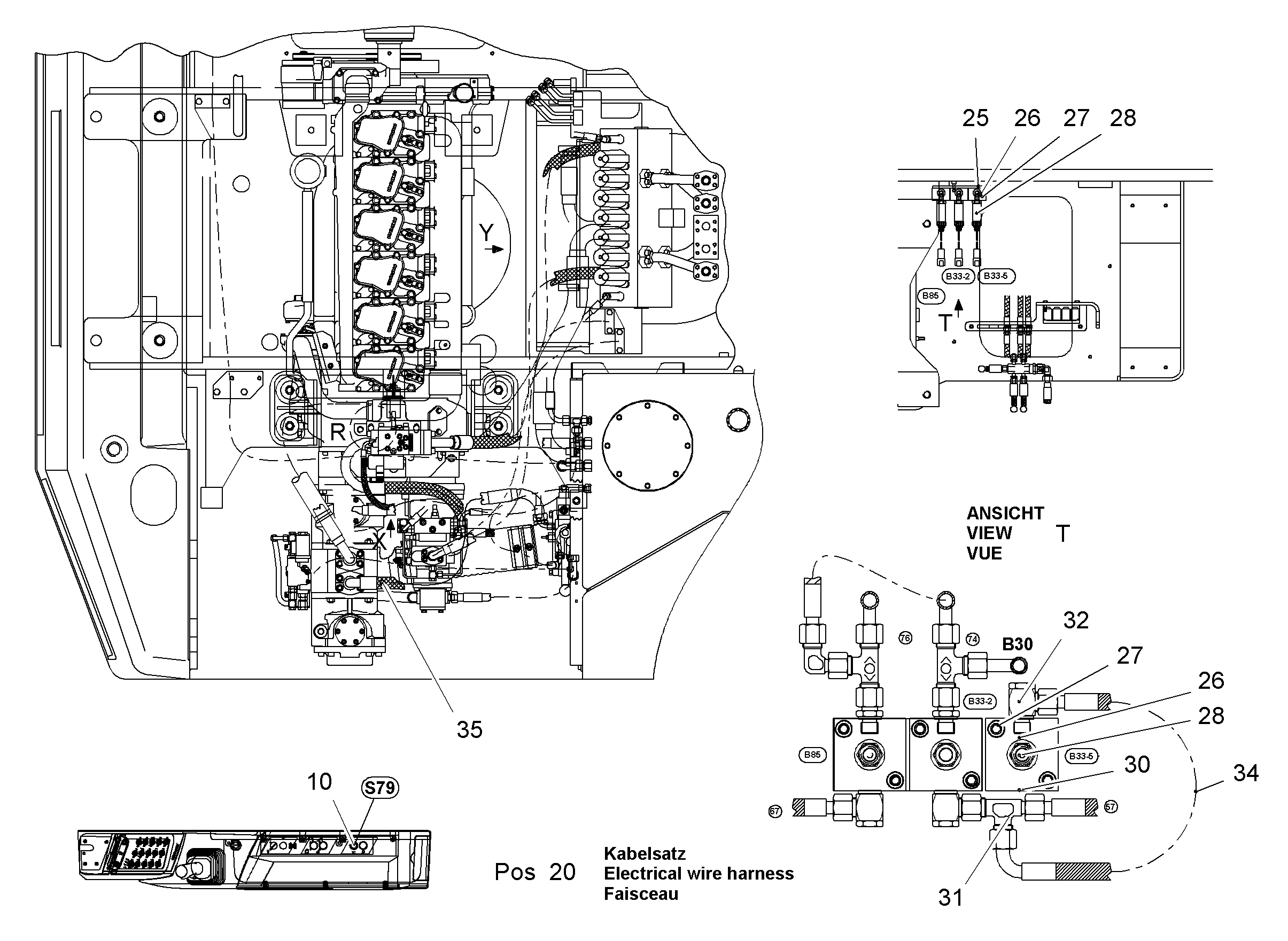 ПЕРЕКЛЮЧАТЕЛЬ В СБОРЕ S79 9936542 LIEBHERR