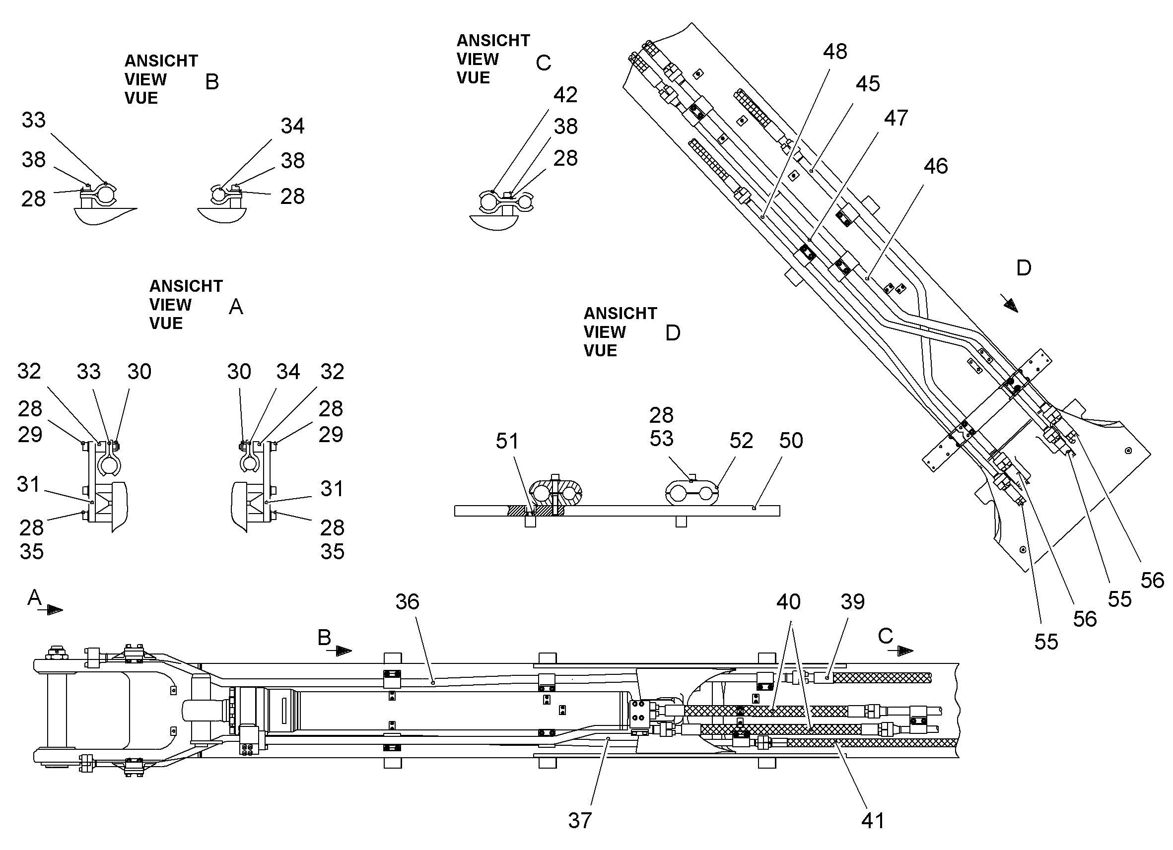ПРОВОДКА МОНТАЖ AHS 9936908 LIEBHERR