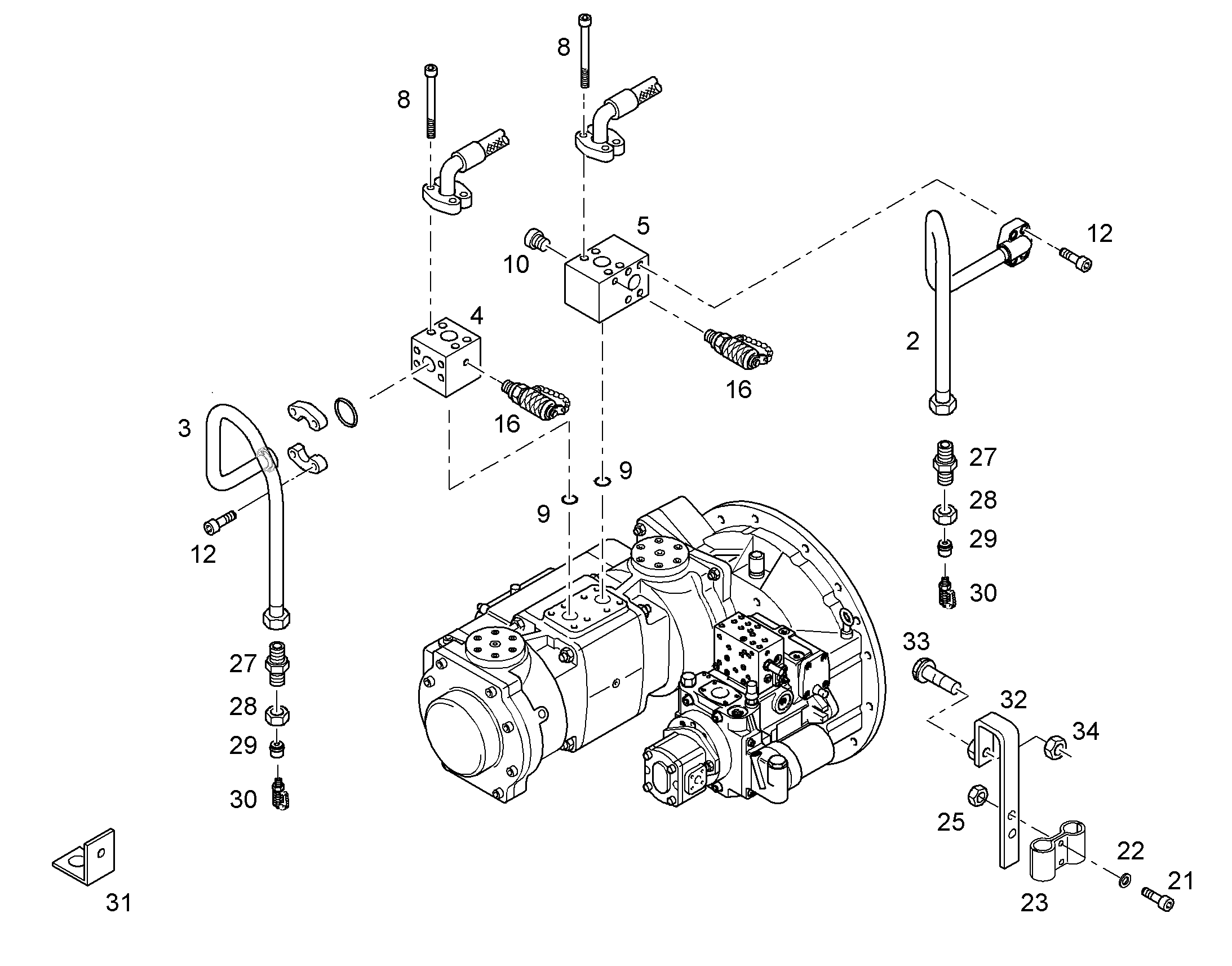 ДОРАБОТКА - РЕЗЬБОВОЕ СОЕД. 9013473 LIEBHERR