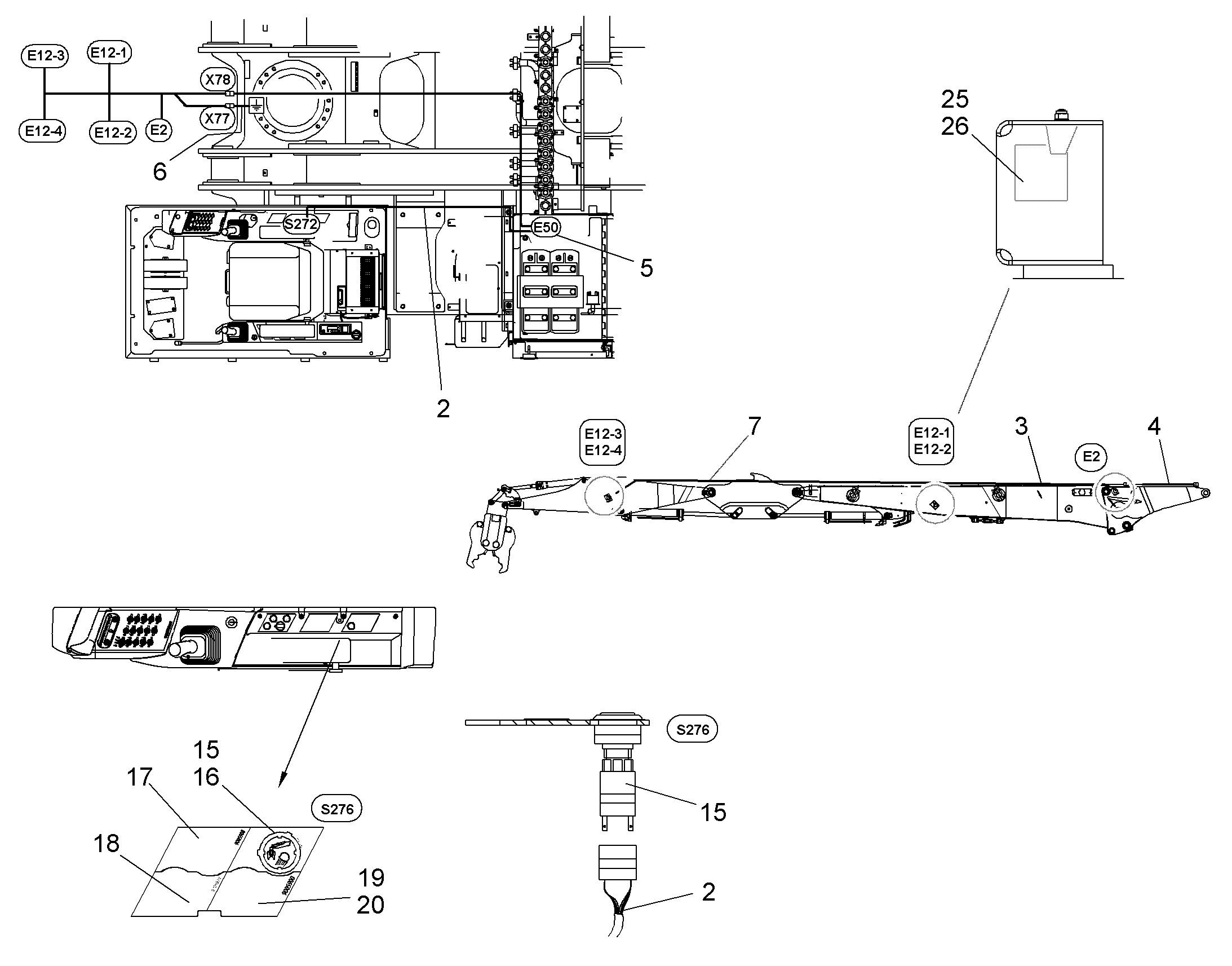 ПЕРЕКЛЮЧАТЕЛЬ В СБОРЕ S276 9943146 LIEBHERR