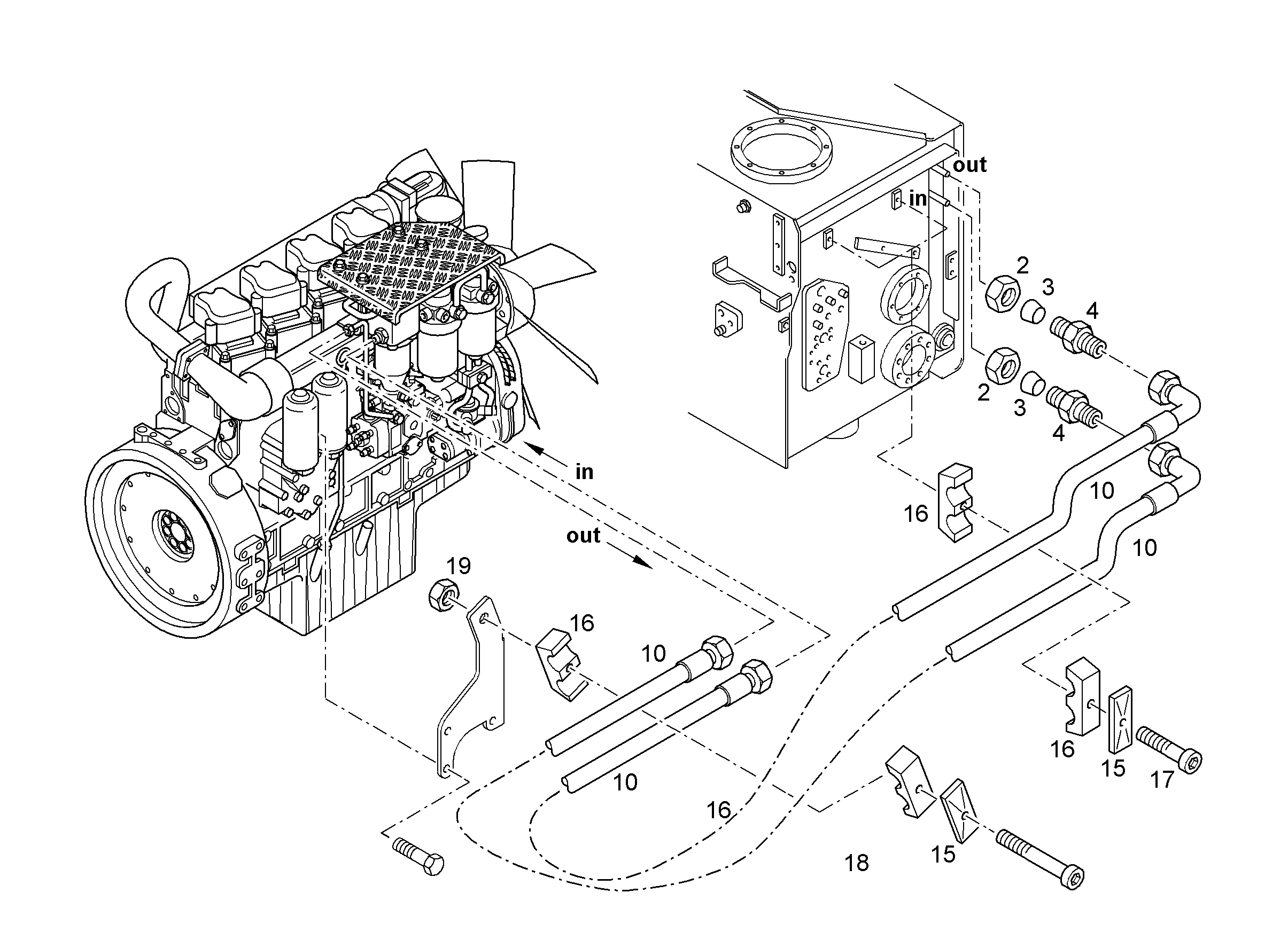 ШЛАНГ ТОПЛИВНЫЙ 8X1450 10017055 LIEBHERR