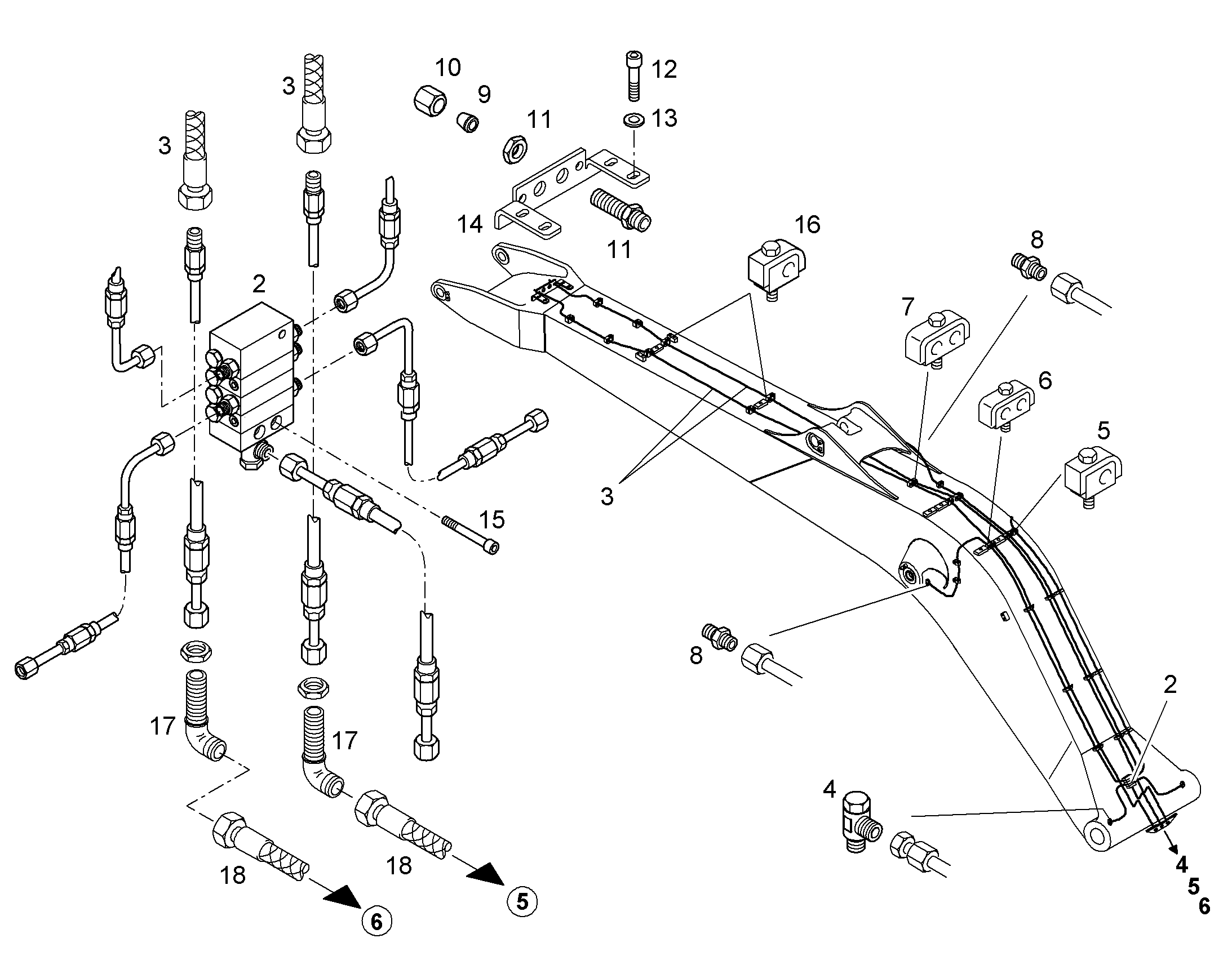 ШЛАНГ 6,3X5885 10024550 LIEBHERR