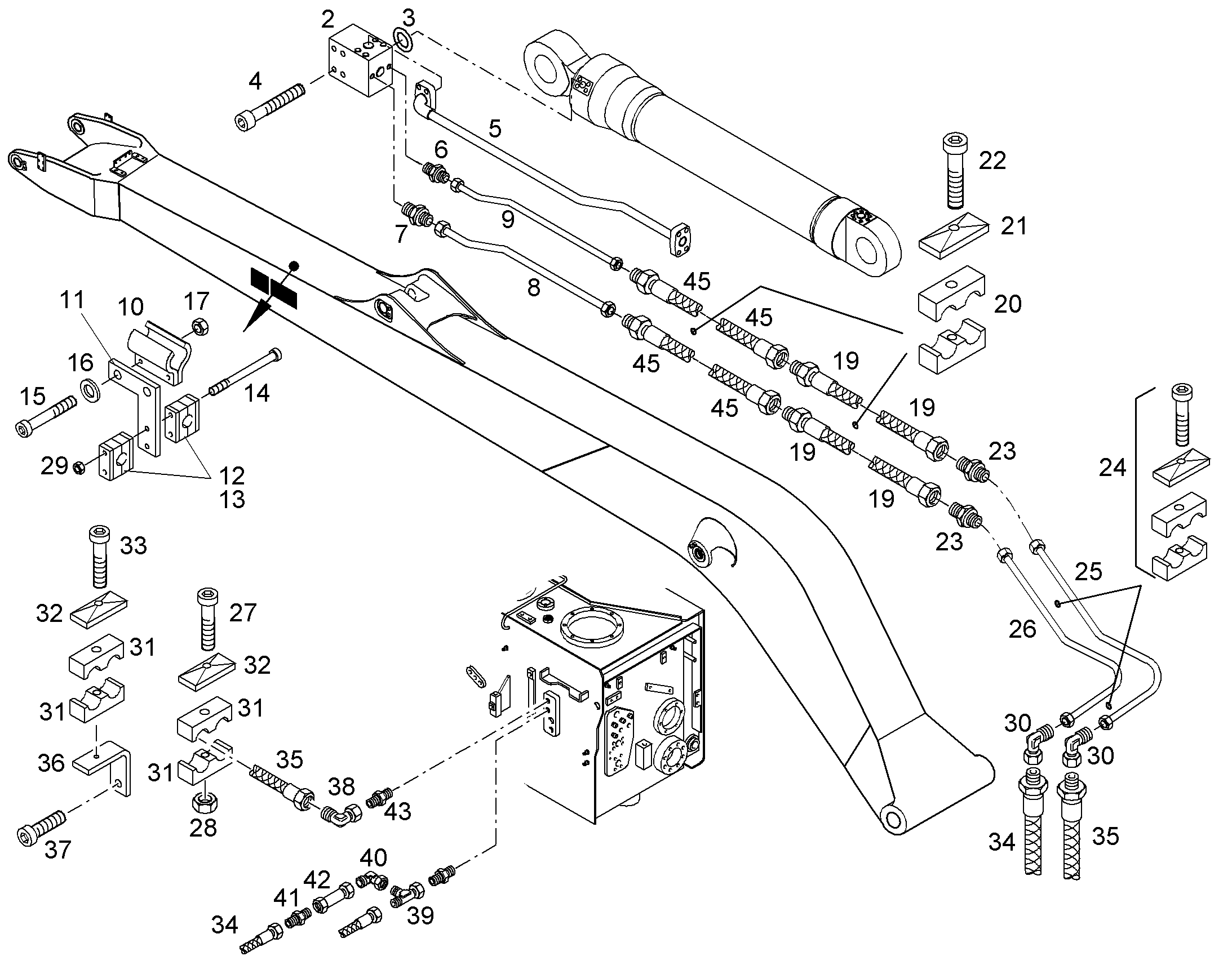 ТРУБА НАПОРНАЯ В СБОРЕ 9011846 LIEBHERR