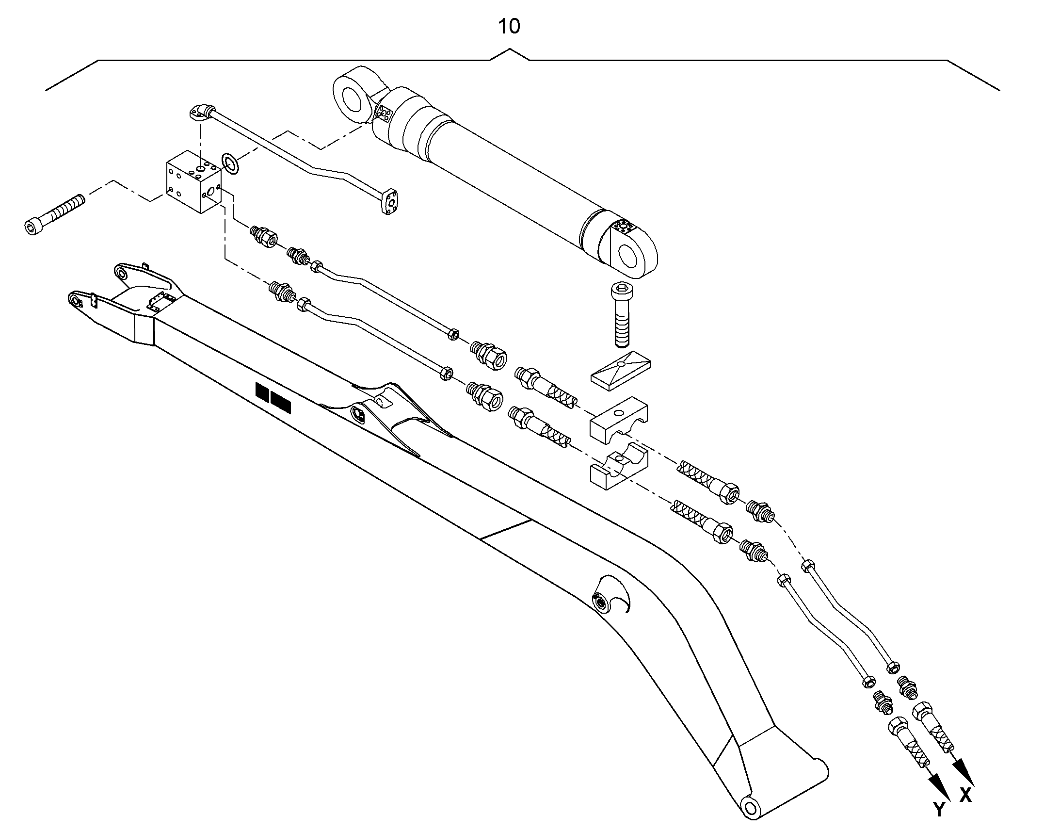 ЗАЩ.ТРУБЫ ЦИЛ.РУК. 10084780 LIEBHERR