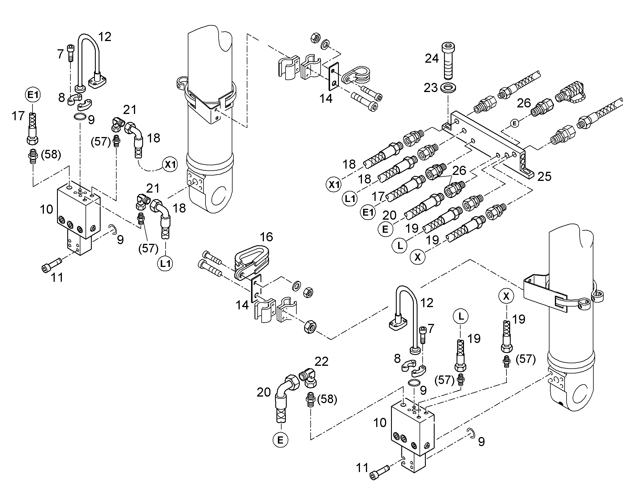 ШЛАНГ 6X1500 10285272 LIEBHERR