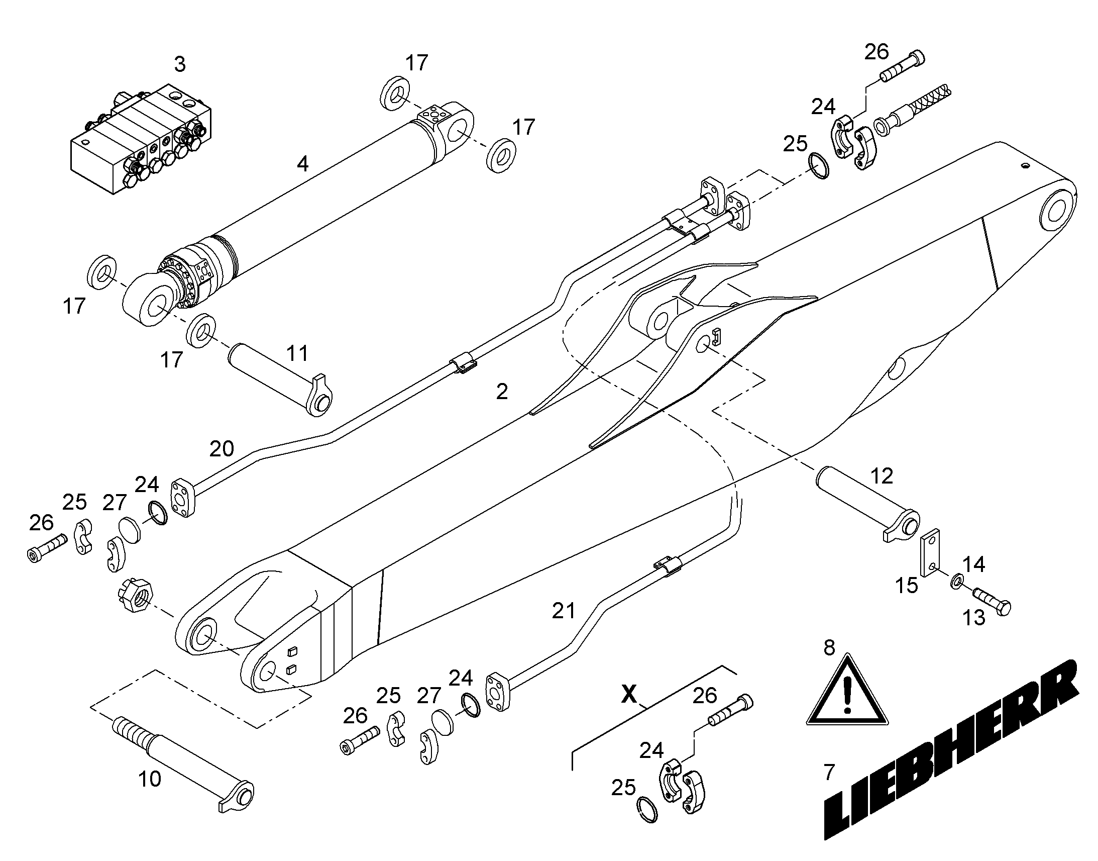 ТРУБА НАПОРНАЯ В СБОРЕ 10065192 LIEBHERR