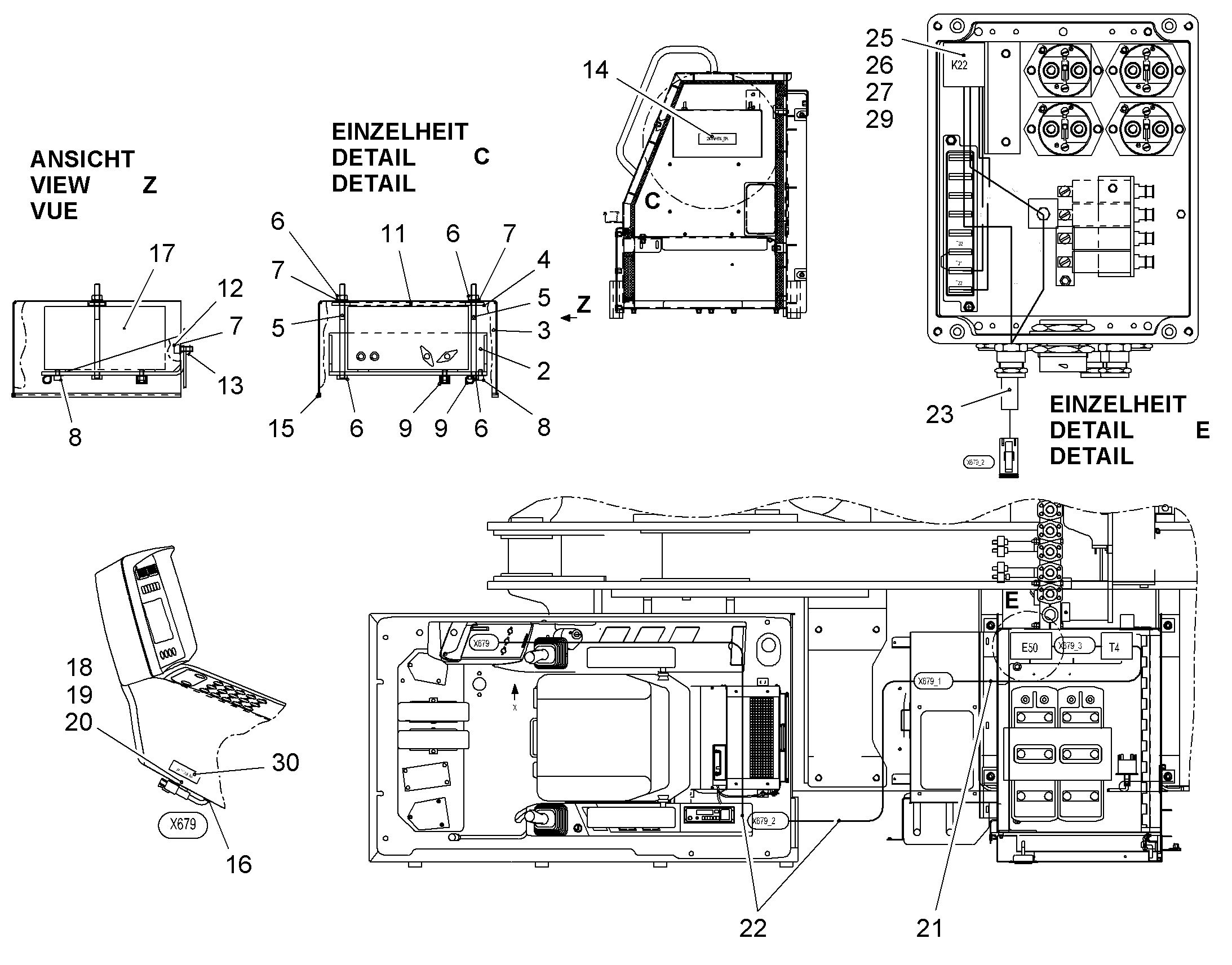 ЭТИКЕТКА 24V+/-5%_8A 140mmX40mm 9984794 LIEBHERR