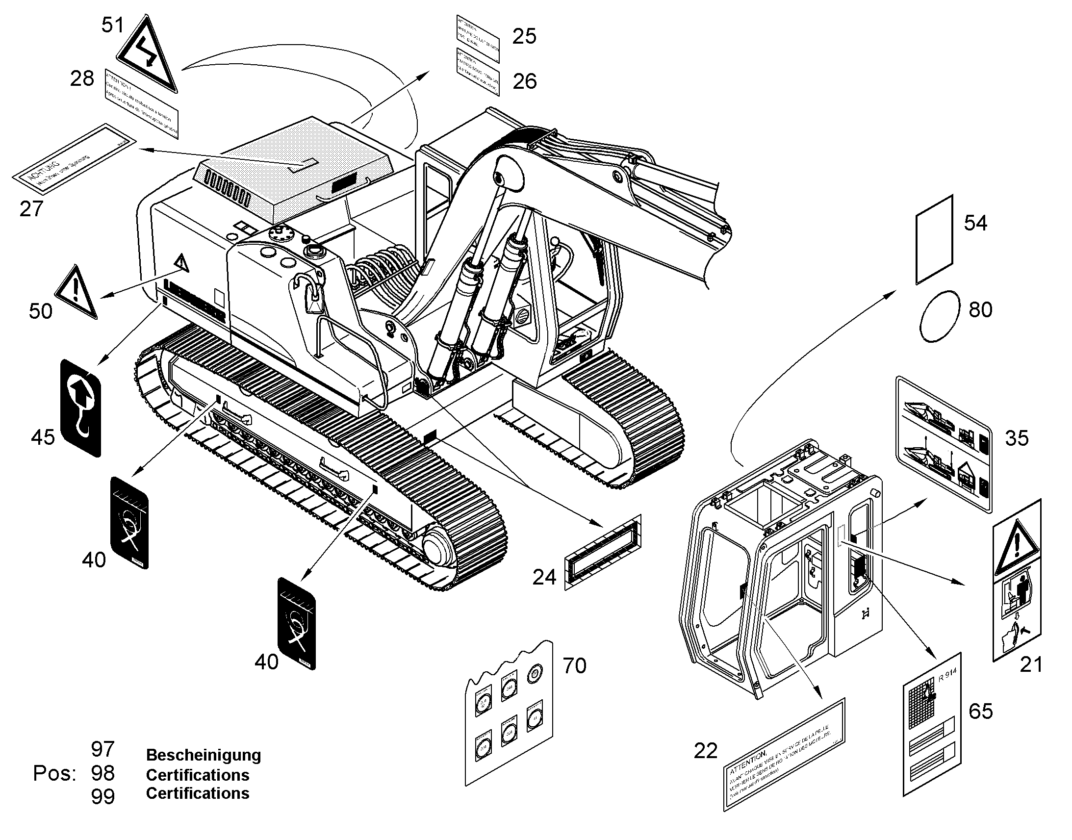 ЭТИКЕТКА 175mmX60mm 9008415 LIEBHERR