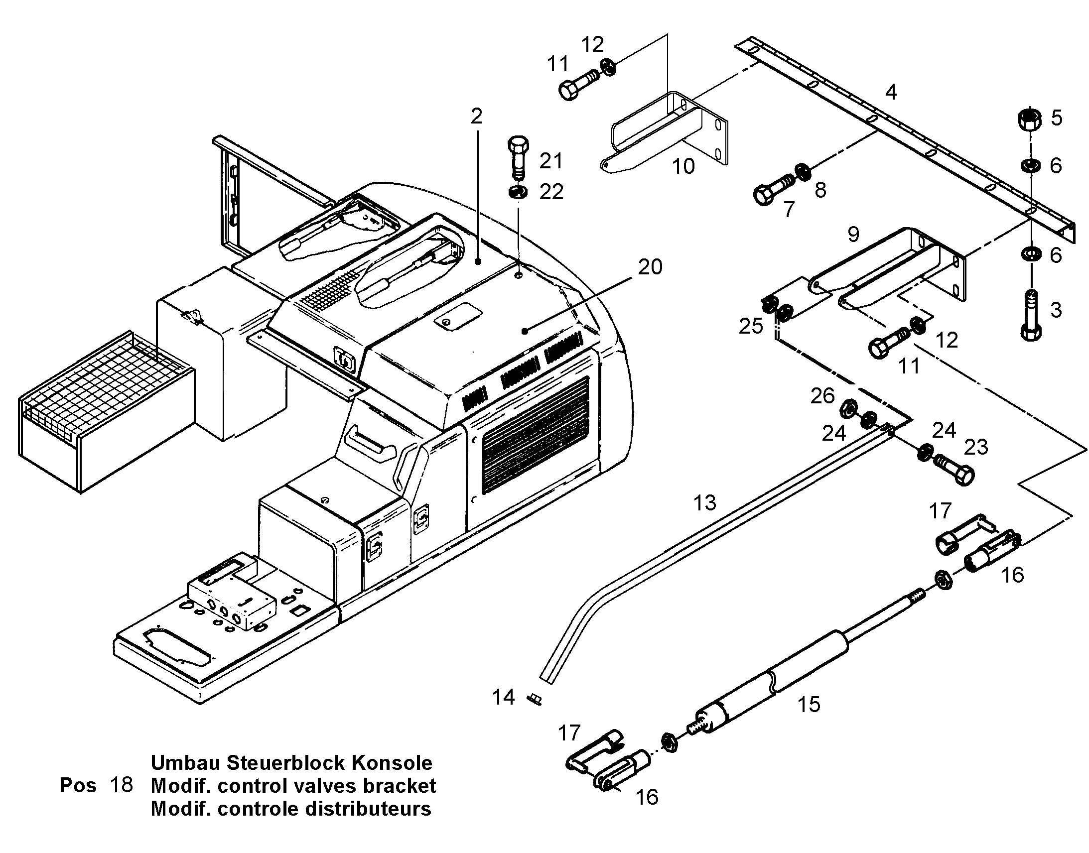 РЕКОНСТР.- КОНСОЛЬ БЛОКА УПР. 9018765 LIEBHERR