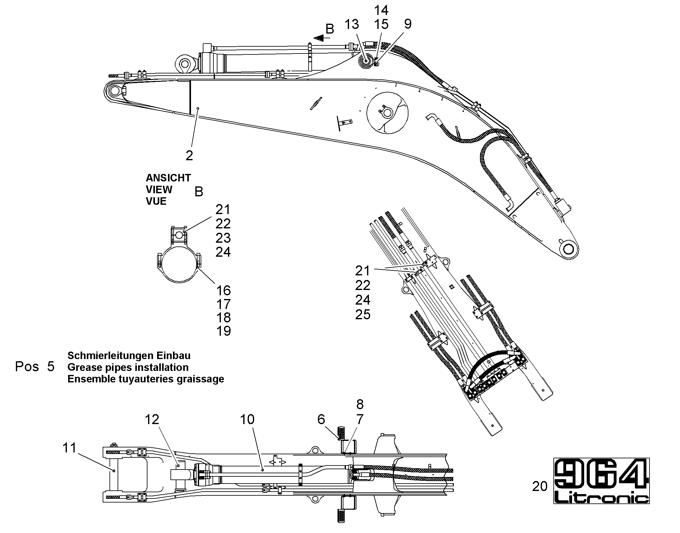 СМАЗОЧНЫЕ ЛИНИИ УСТАНОВКА 9808132 LIEBHERR